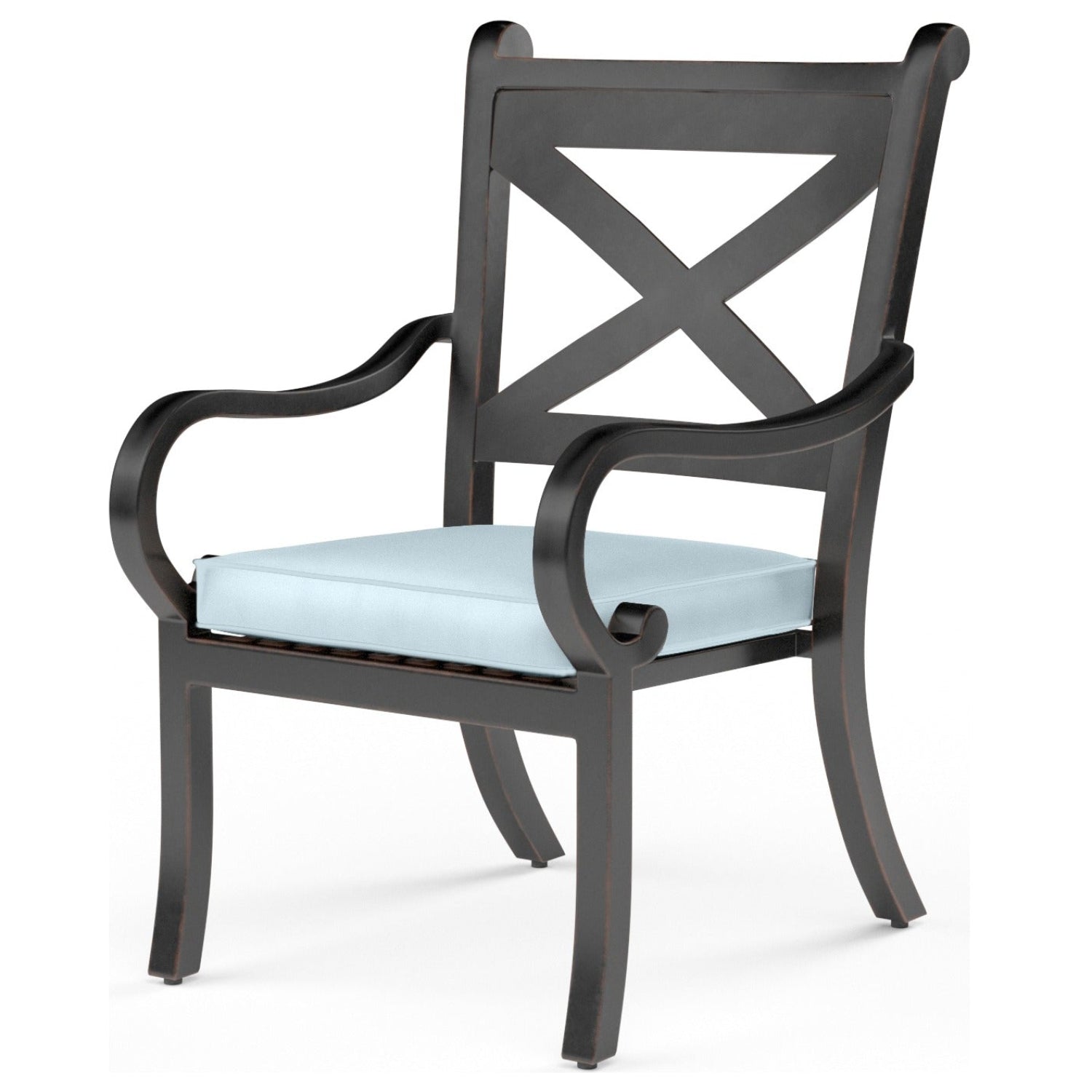 Sunset West Monterey Canvas Skyline w/Self Welt Outdoor Dining Chair Set of 2