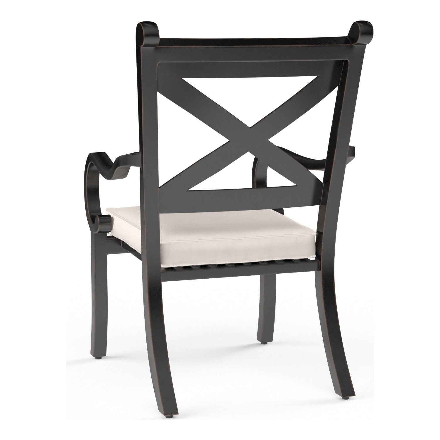 Sunset West Monterey Canvas Natural w/Self Welt Outdoor Dining Chair Set of 2