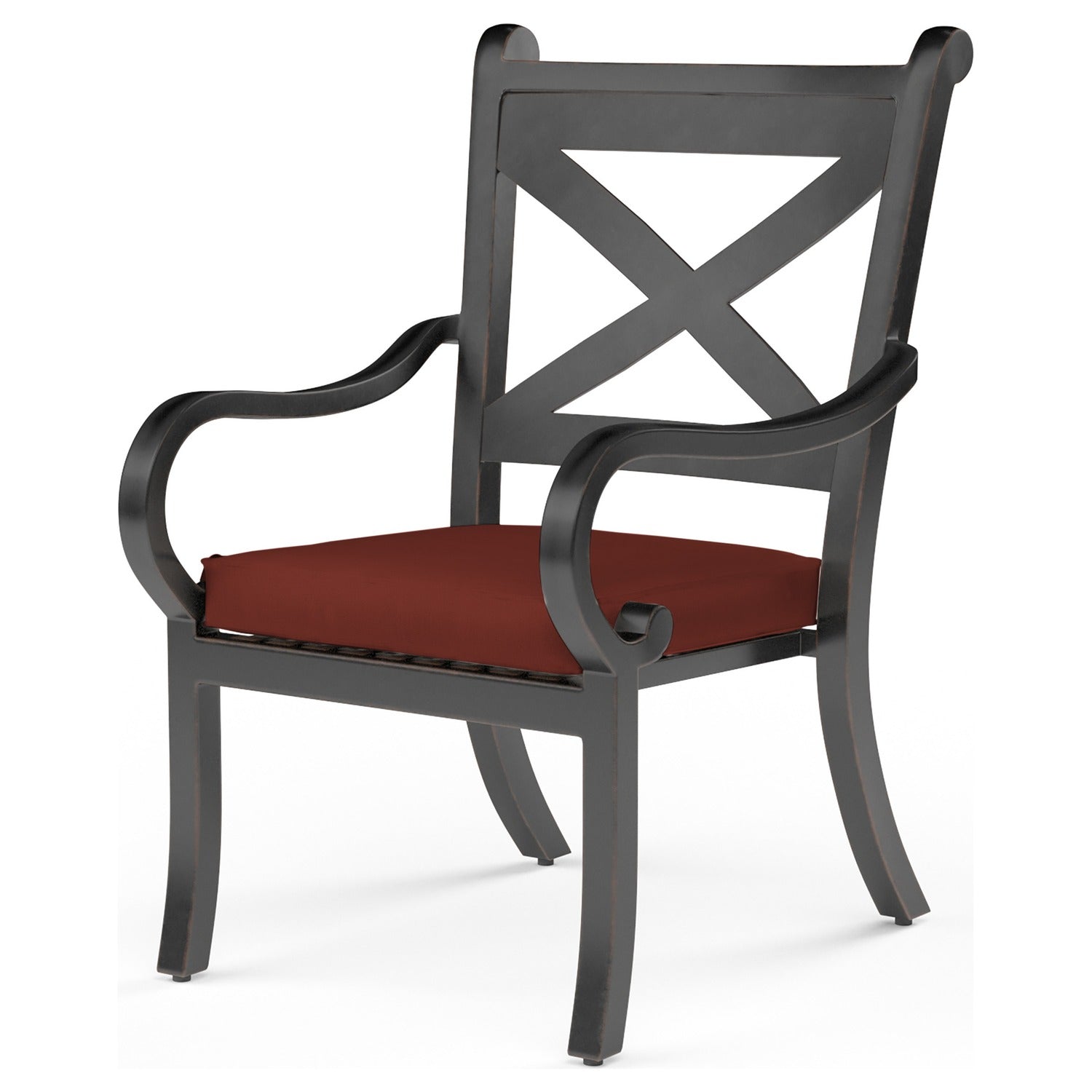 Sunset West Monterey Canvas Henna w/Self Welt Outdoor Dining Chair Set of 2