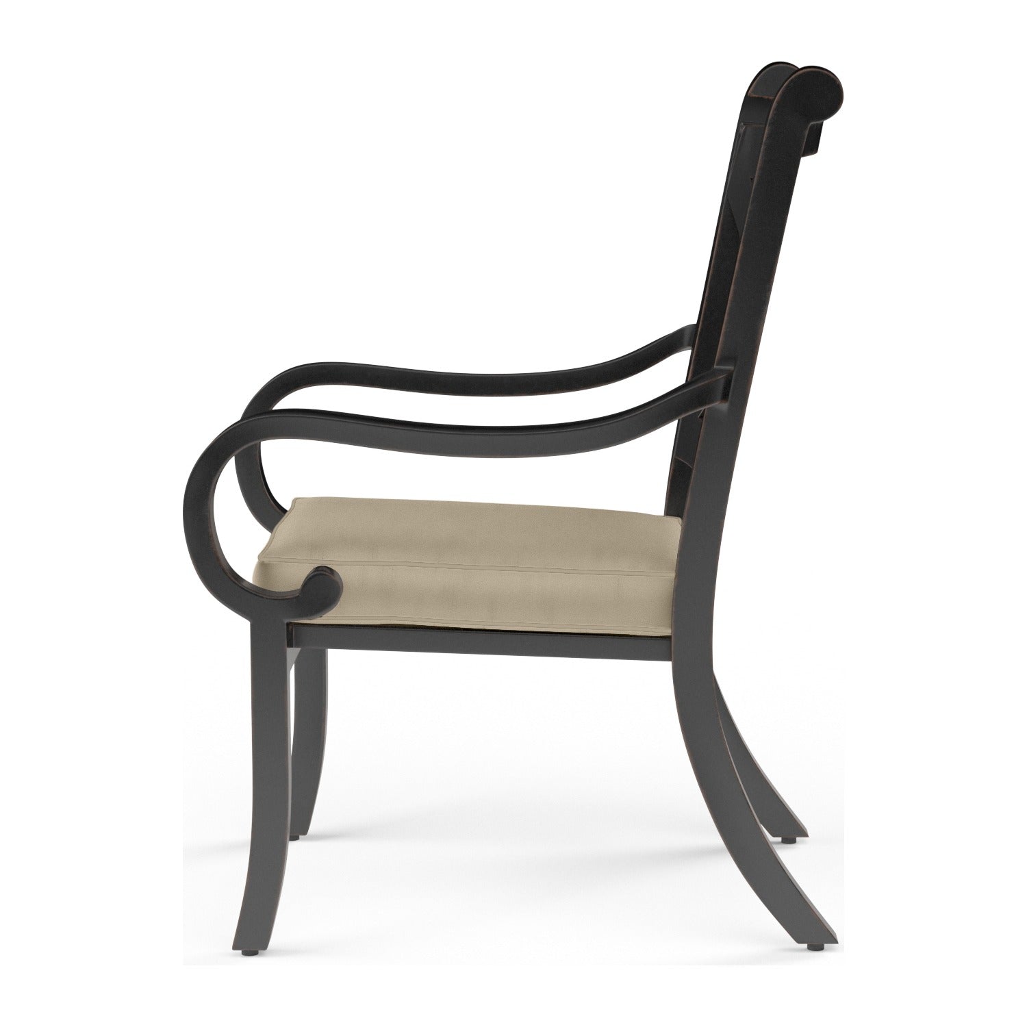Sunset West Monterey Linen Stone w/Selt Welt Outdoor Dining Chair Set of 2