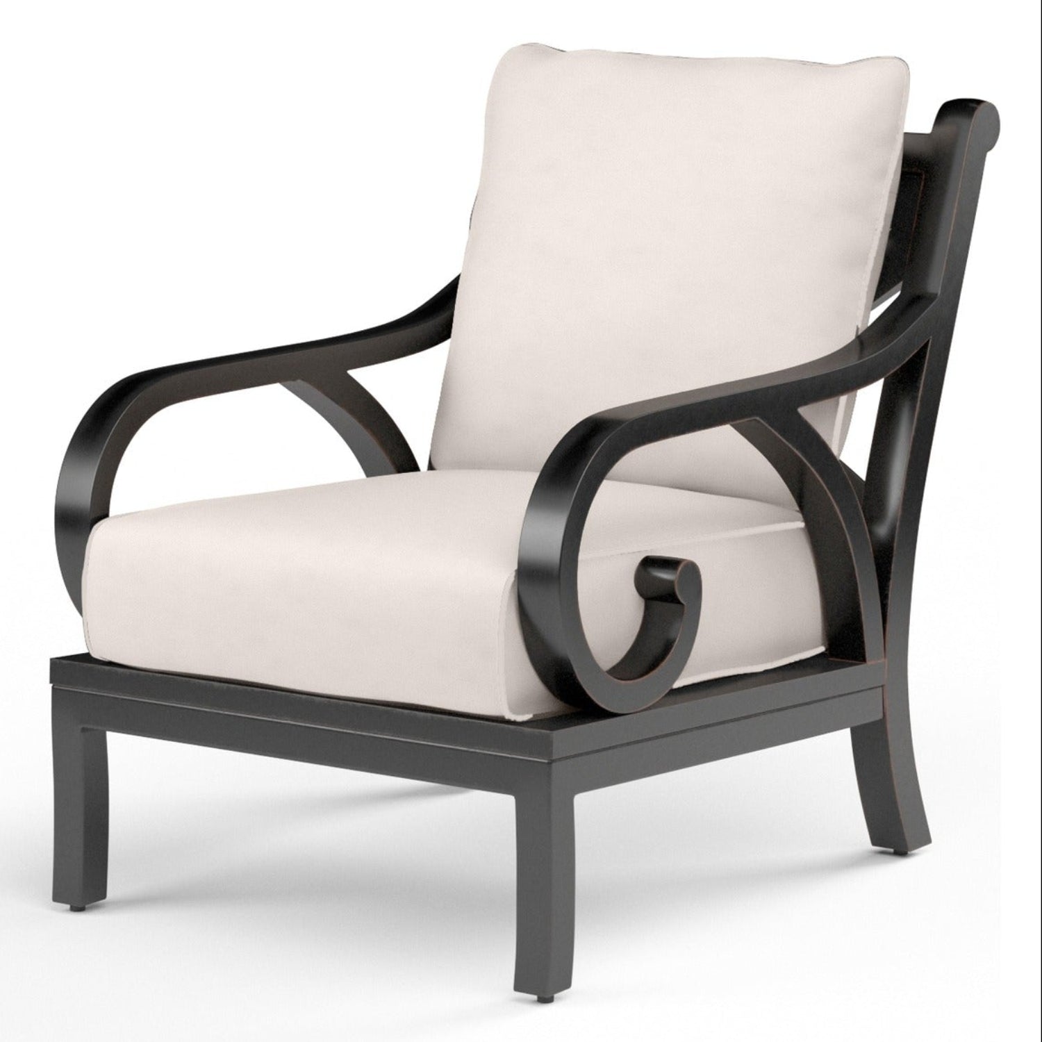 Sunset West Monterey Canvas Natural w/Self Welt Outdoor Club Chair