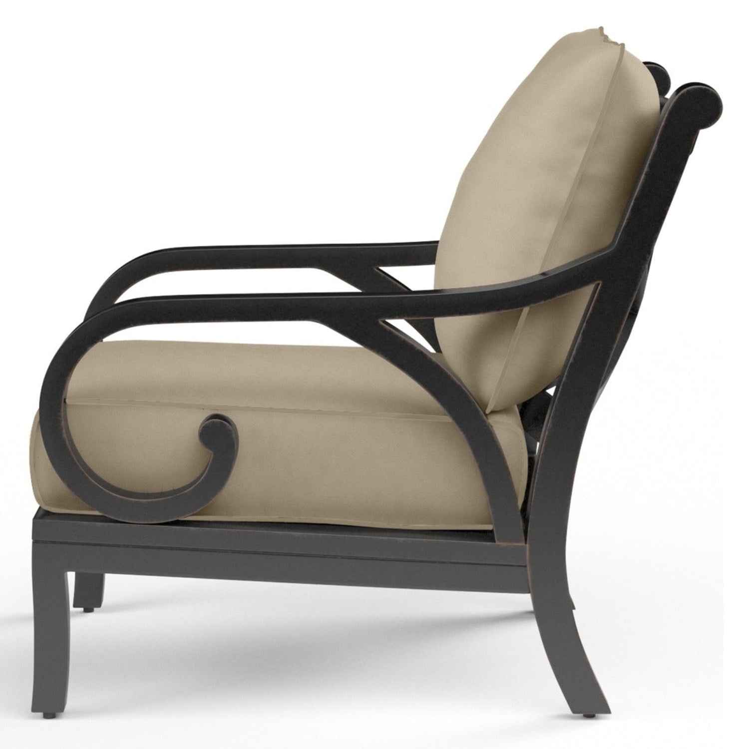 Sunset West Monterey Linen Stone w/Selt Welt Outdoor Club Chair