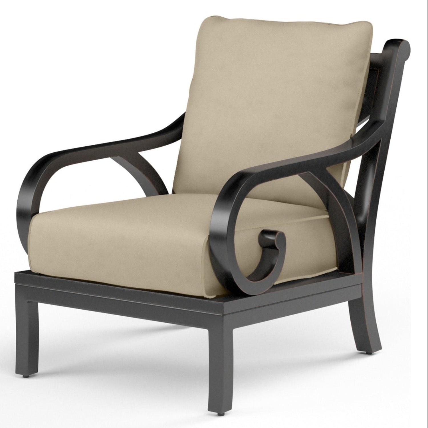 Sunset West Monterey Linen Stone w/Selt Welt Outdoor Club Chair