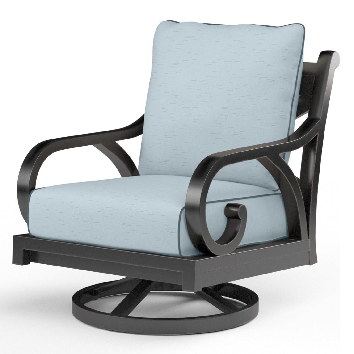 Sunset West Monterey Canvas Skyline w/Self Welt Swivel Outdoor Rocker