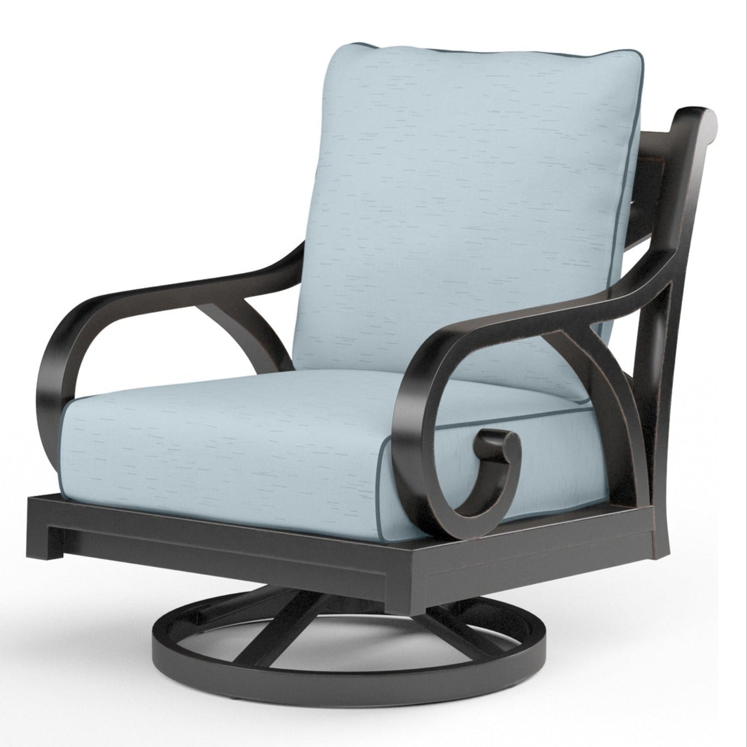 Sunset West Monterey Canvas Skyline w/Self Welt Swivel Outdoor Rocker