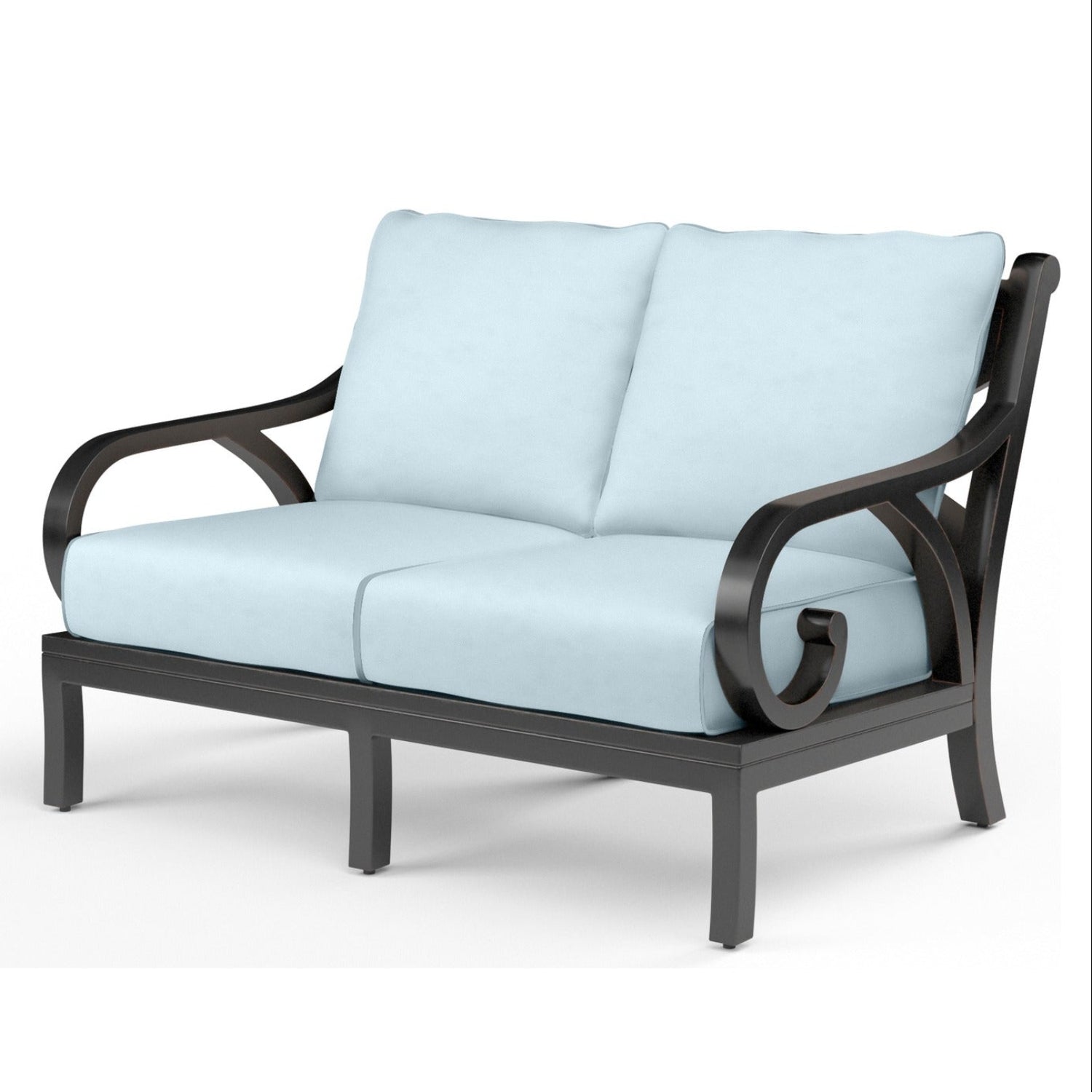 Sunset West Monterey Canvas Skyline w/Self Welt Outdoor Loveseat