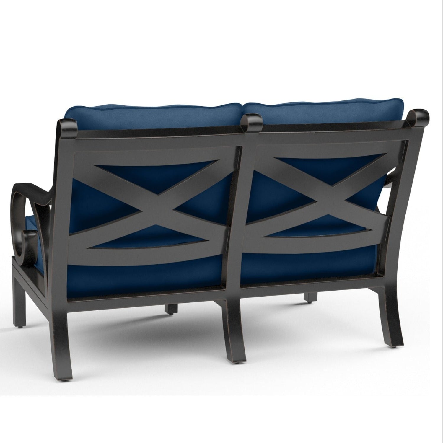 Sunset West Monterey Spectrum Indigo w/Self Welt Outdoor Loveseat
