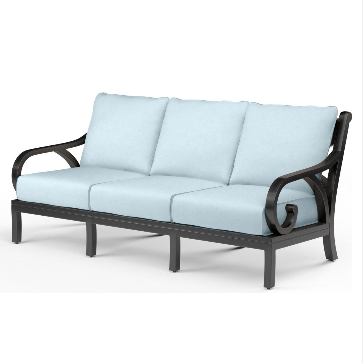 Sunset West Monterey Canvas Skyline w/Self Welt Outdoor Sofa