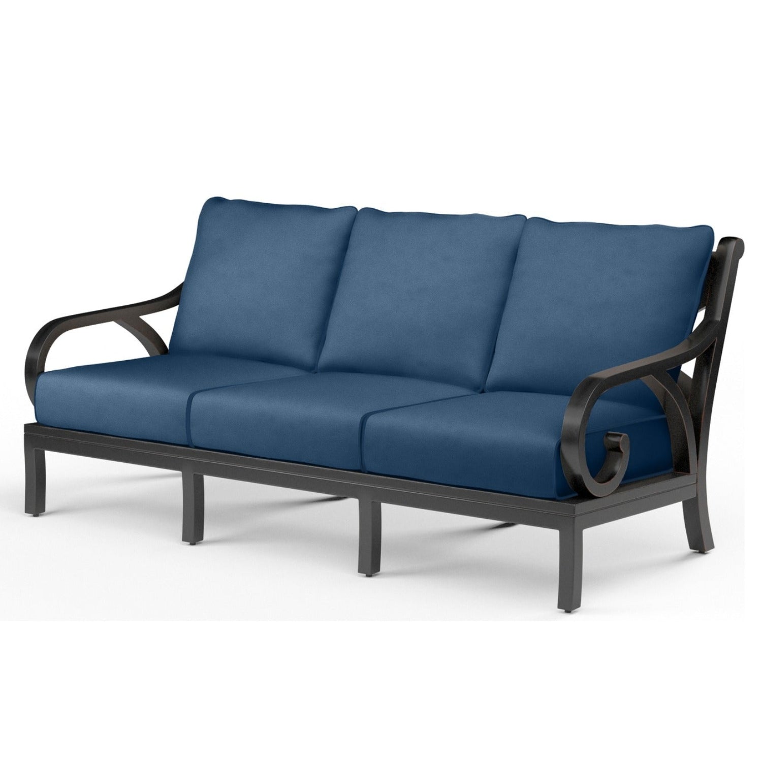 Sunset West Monterey Spectrum Indigo w/Self Welt Outdoor Sofa
