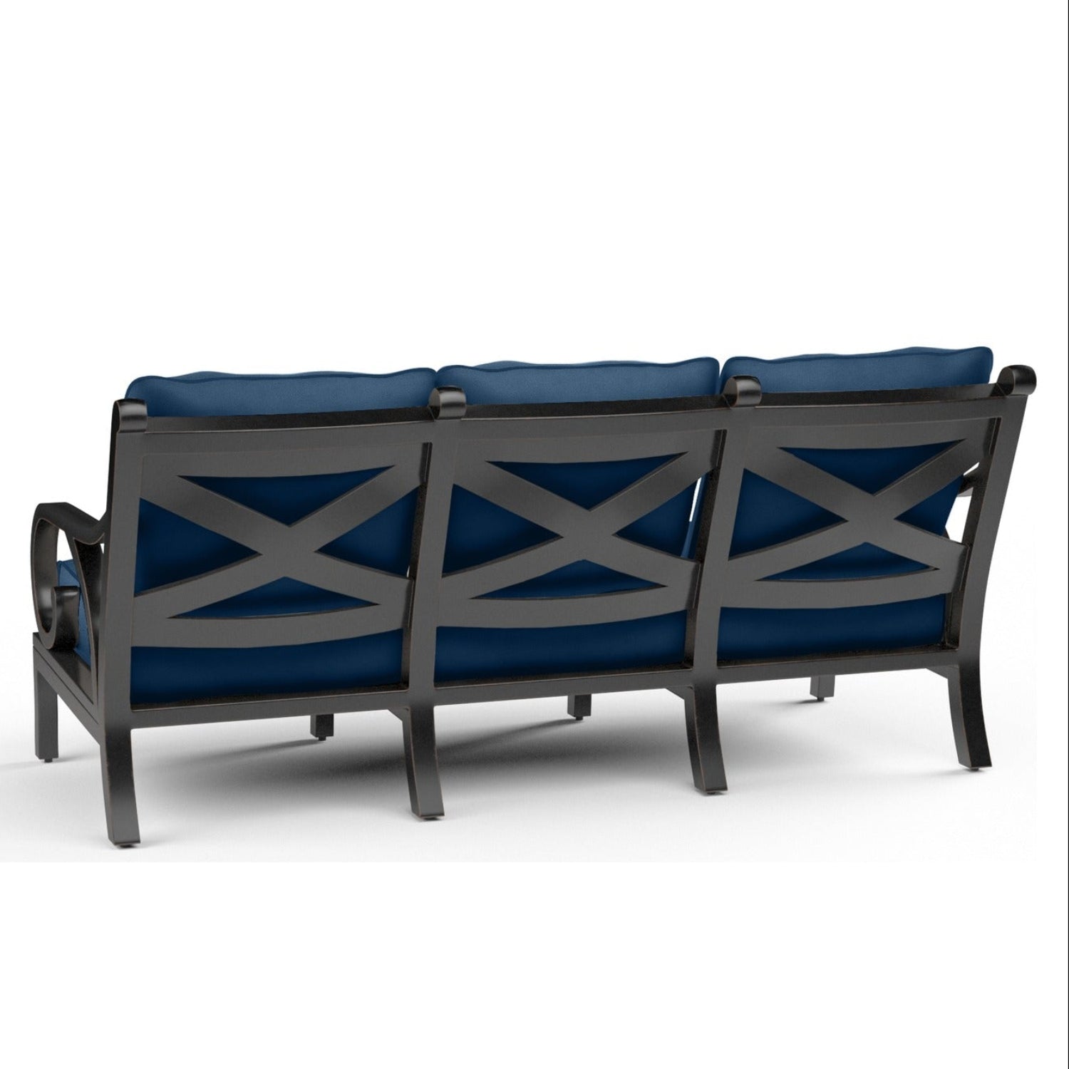 Sunset West Monterey Spectrum Indigo w/Self Welt Outdoor Sofa