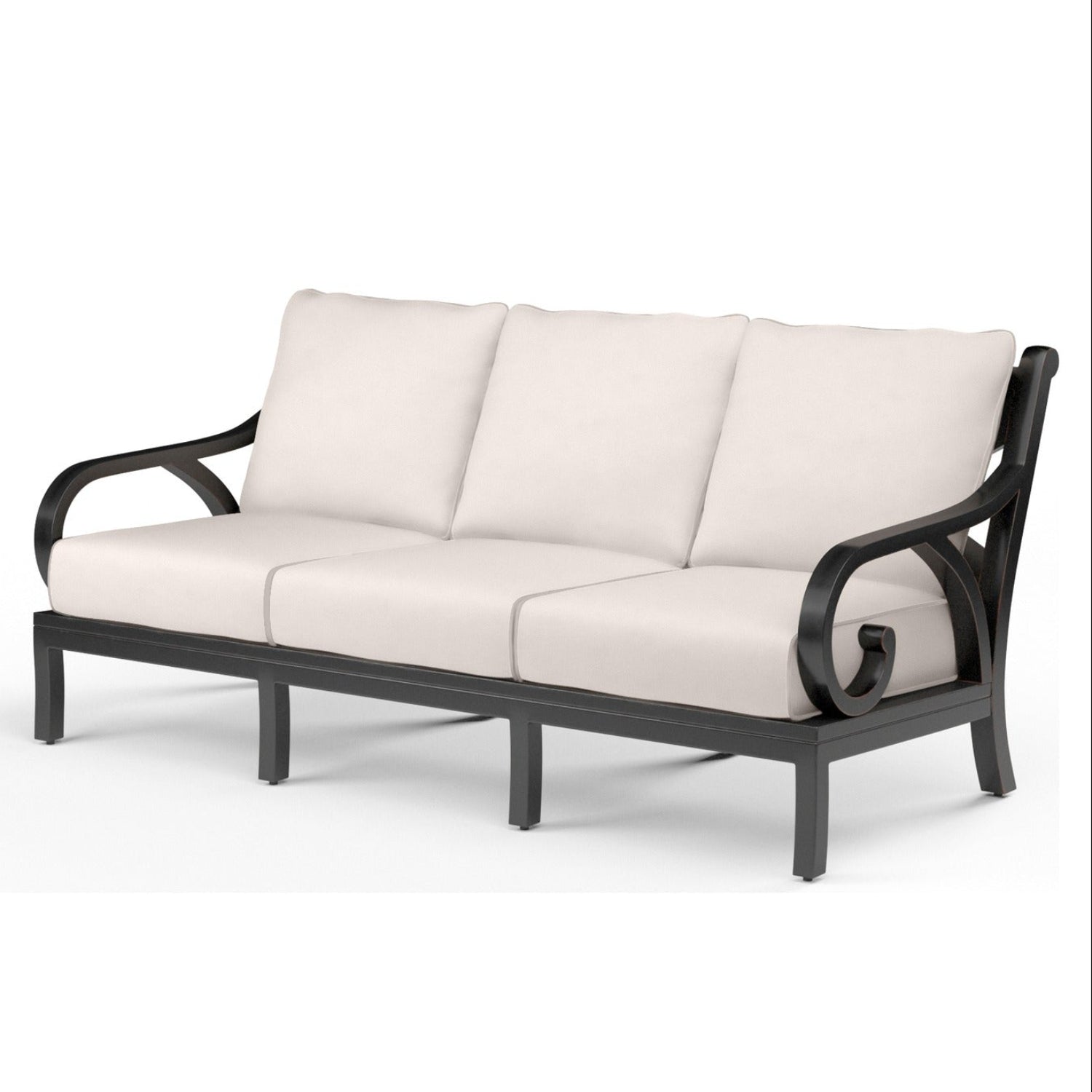 Sunset West Monterey Canvas Natural w/Self Welt Outdoor Sofa