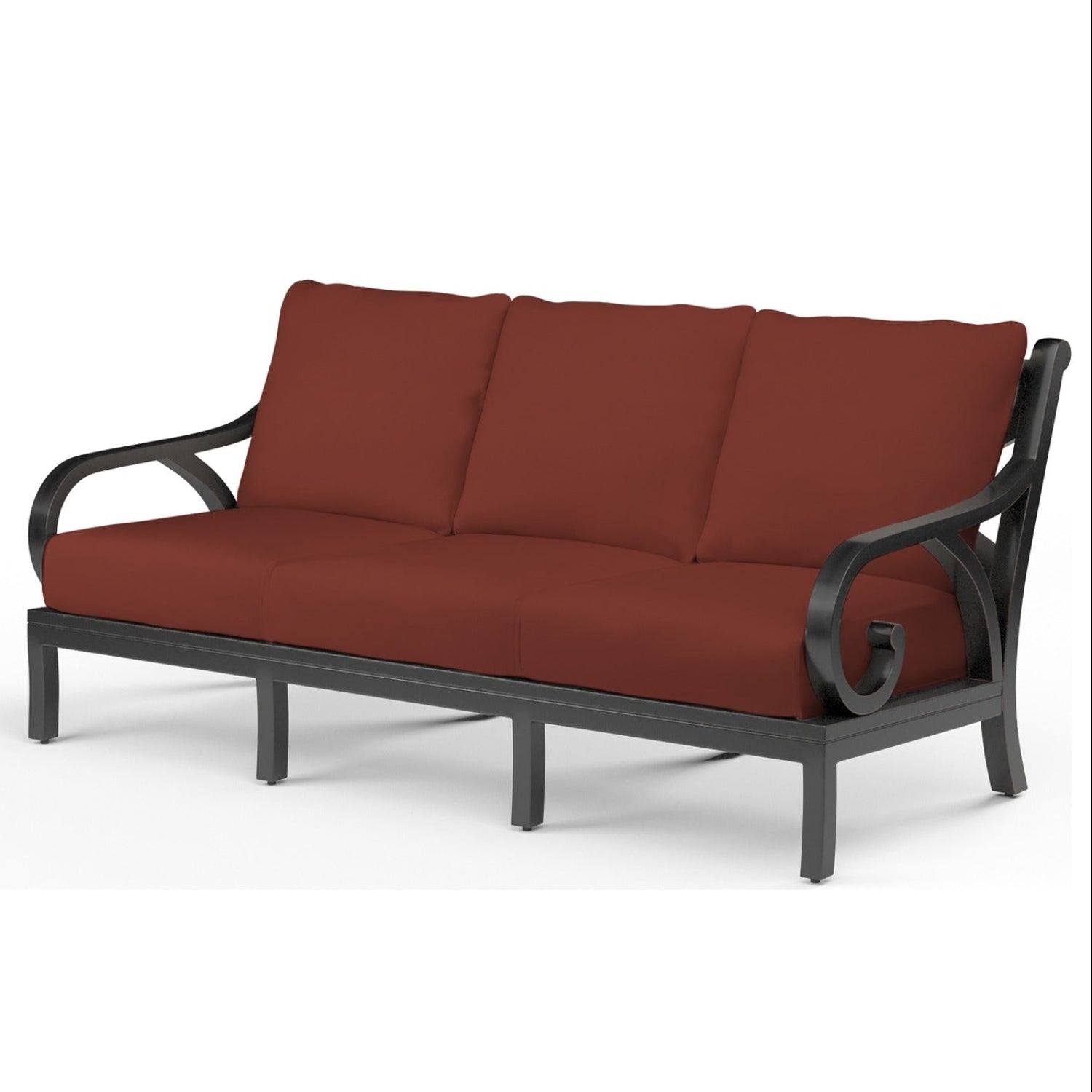 Sunset West Monterey Canvas Henna w/Self Welt Outdoor Sofa