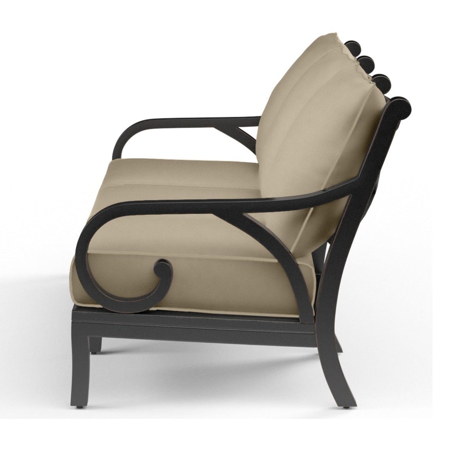 Sunset West Monterey Linen Stone w/Self Welt Outdoor Sofa