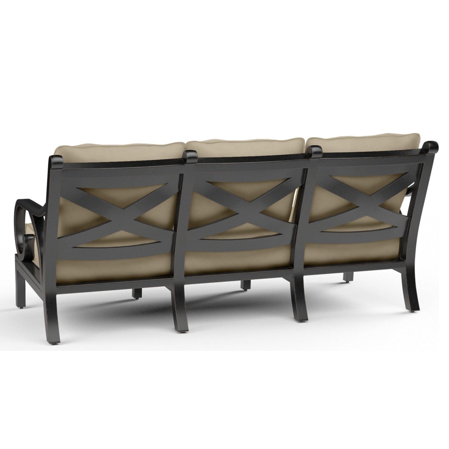 Sunset West Monterey Linen Stone w/Self Welt Outdoor Sofa
