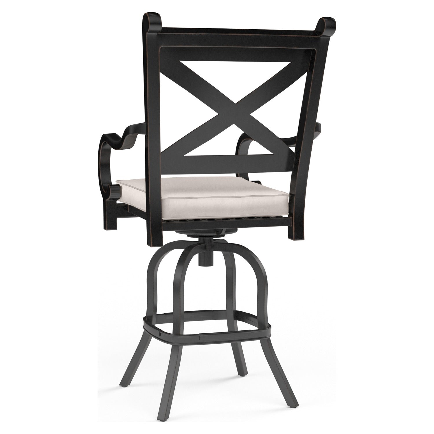 Sunset West Monterey Canvas Natural w/Self Welt Outdoor Barstool