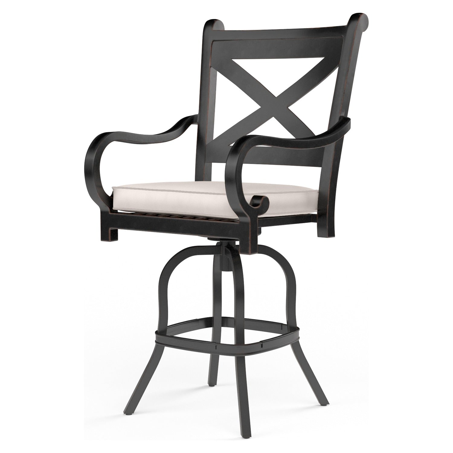 Sunset West Monterey Canvas Natural w/Self Welt Outdoor Counter Stool
