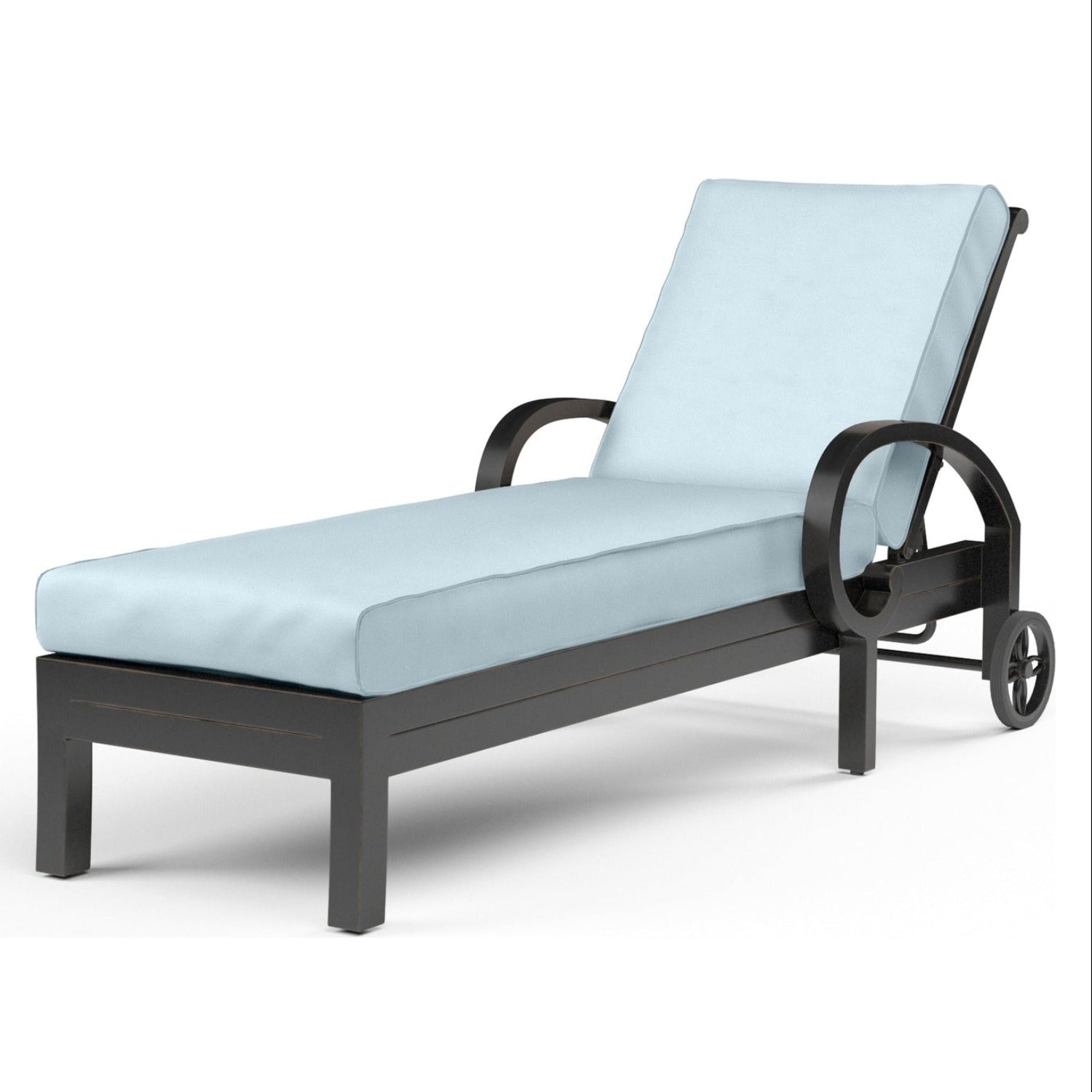 Sunset West Monterey Canvas Skyline w/Self Welt Outdoor Chaise Lounge