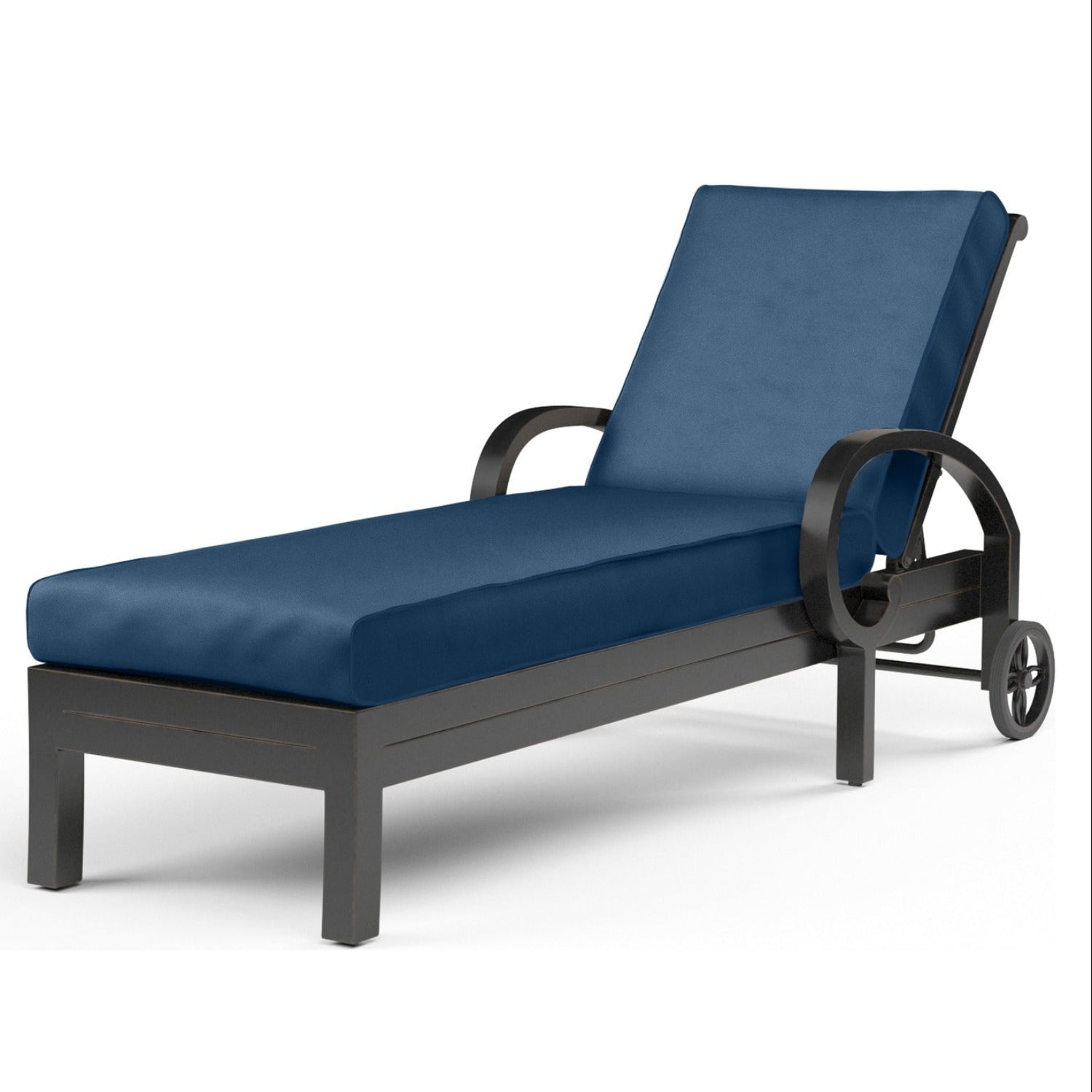 Sunset West Monterey Spectrum Indigo w/Self Welt Outdoor Chaise Lounge