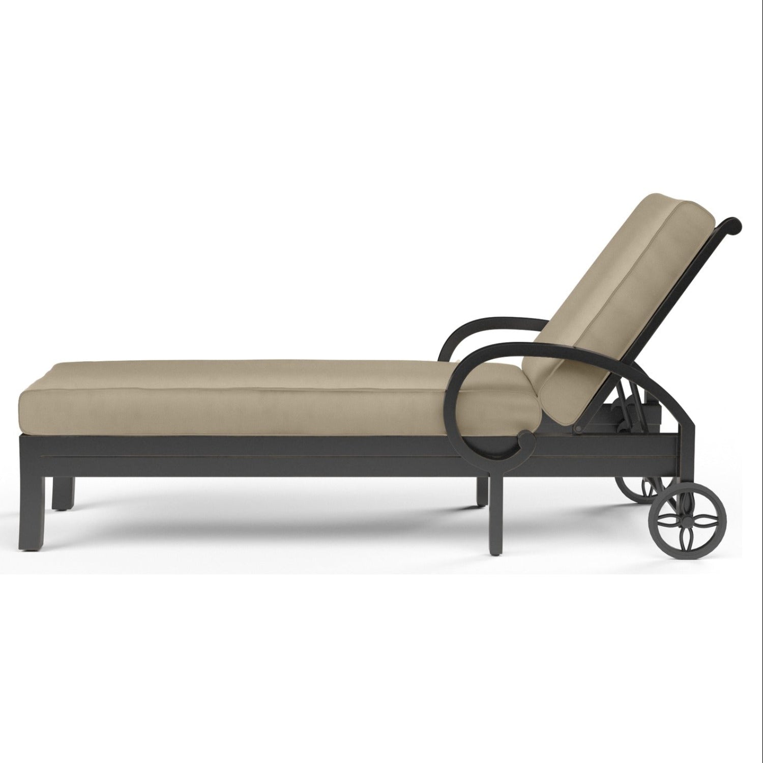 Sunset West Monterey Linen Stone w/Selt Welt Outdoor Chaise Lounge