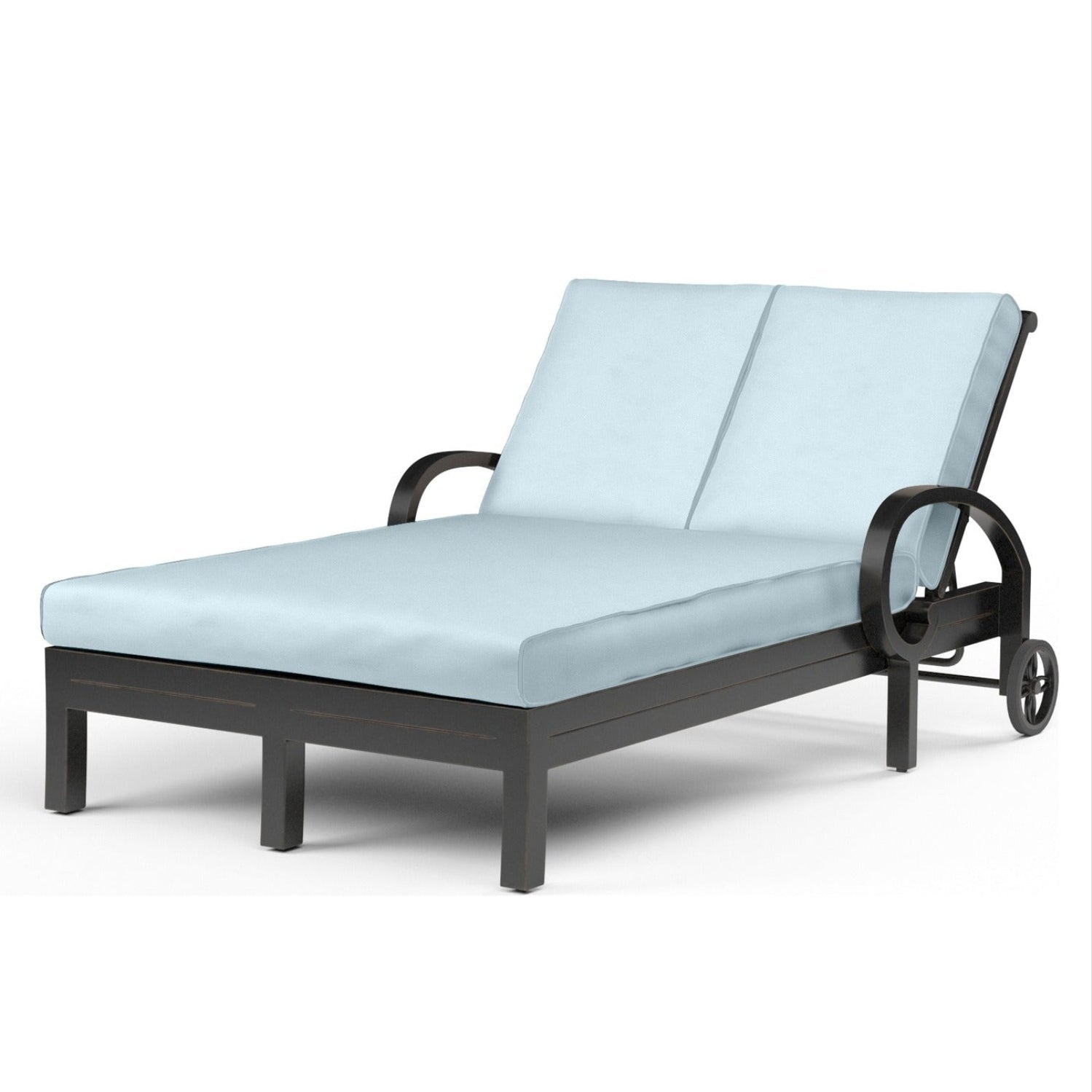 Sunset West Monterey Canvas Skyline w/Self Welt Double Outdoor Chaise