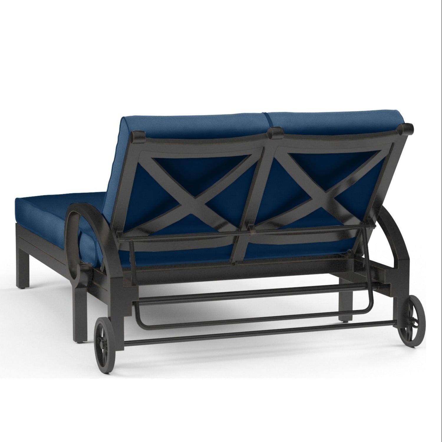 Sunset West Monterey Spectrum Indigo w/Self Welt Double Outdoor Chaise