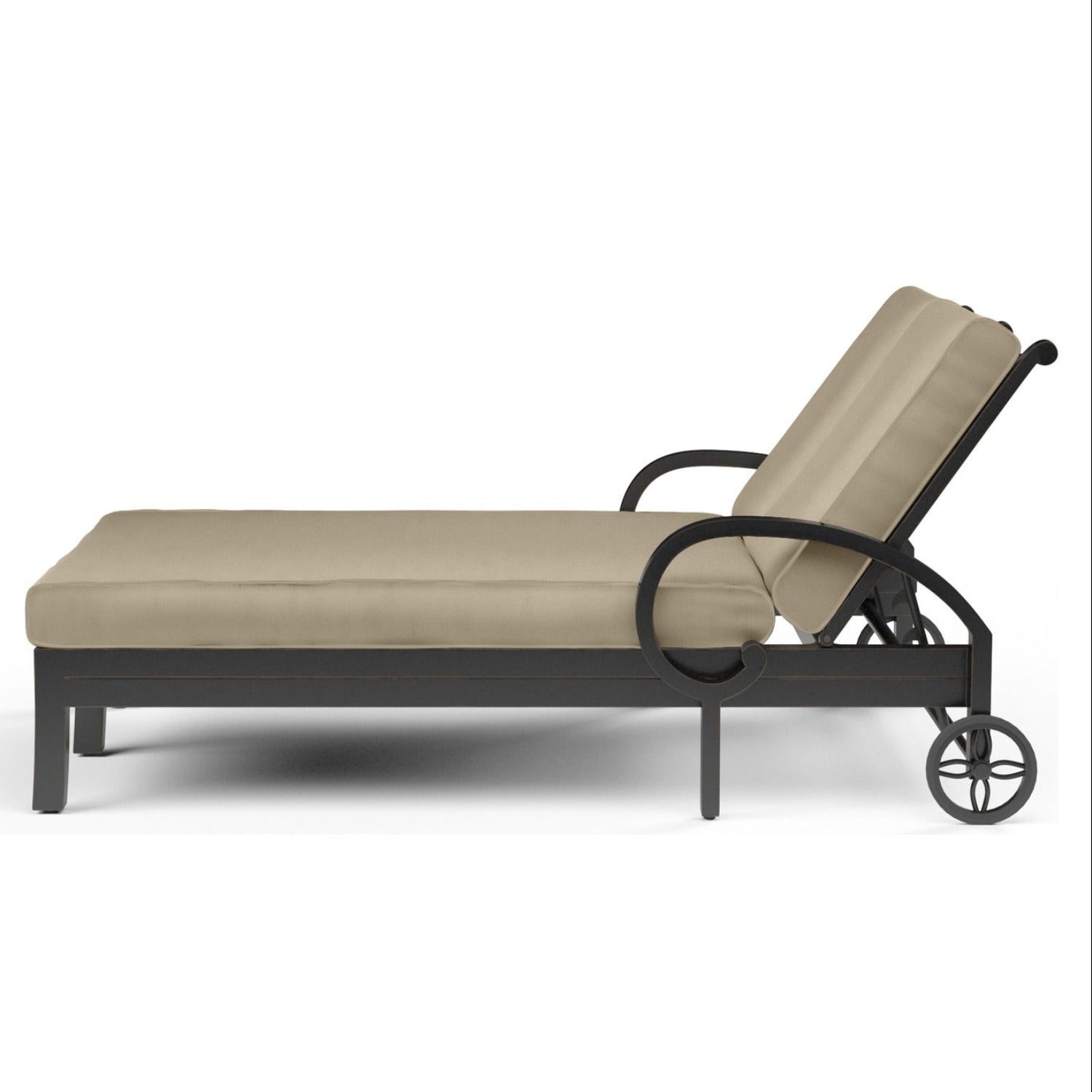 Sunset West Monterey Linen Stone w/Selt Welt Double Outdoor Chaise