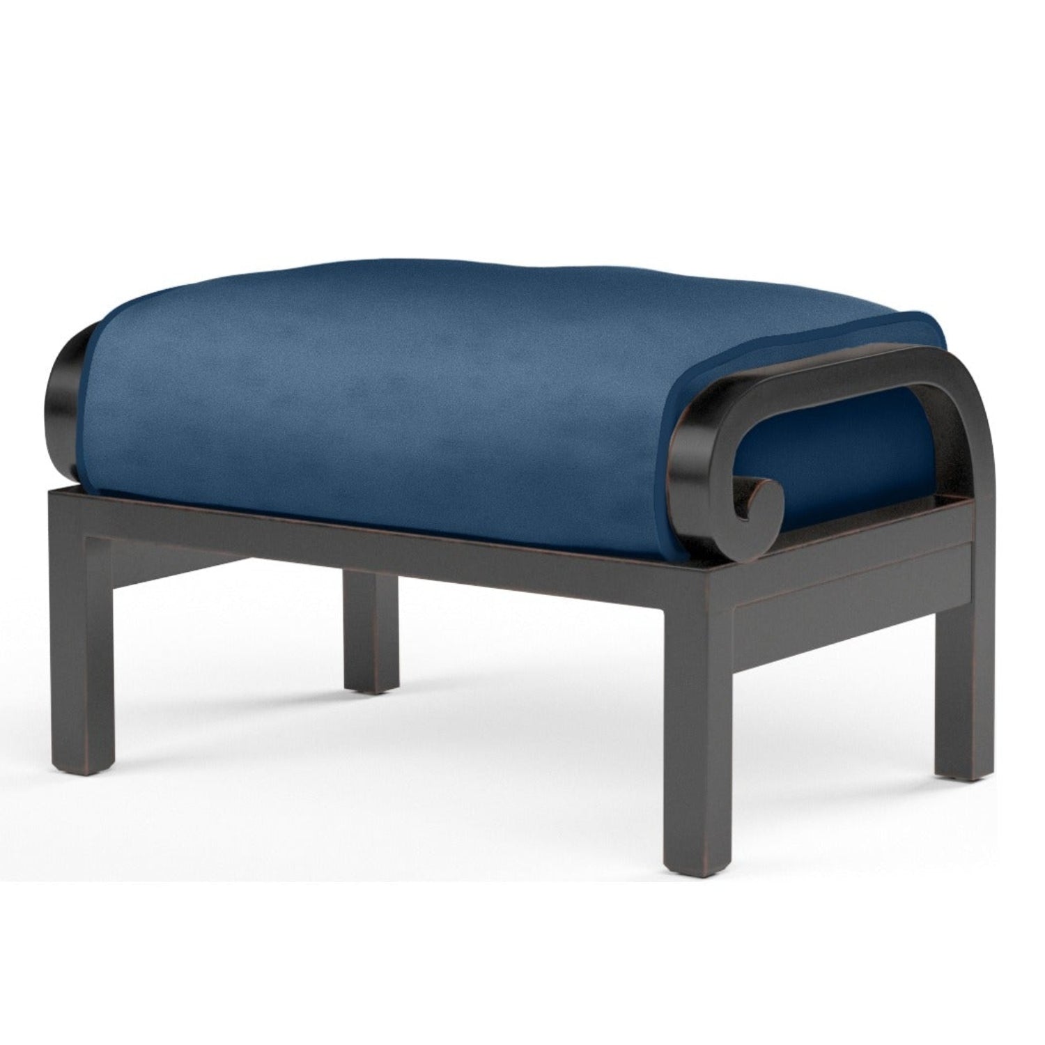Sunset West Monterey Spectrum Indigo w/Self Welt Outdoor Ottoman