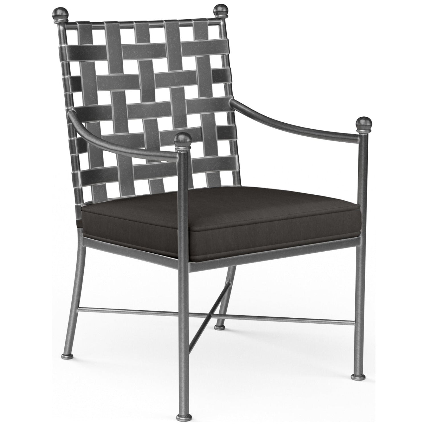 Sunset West Provence Spectrum Carbon w/Self Welt Outdoor Dining Chair Set of 2