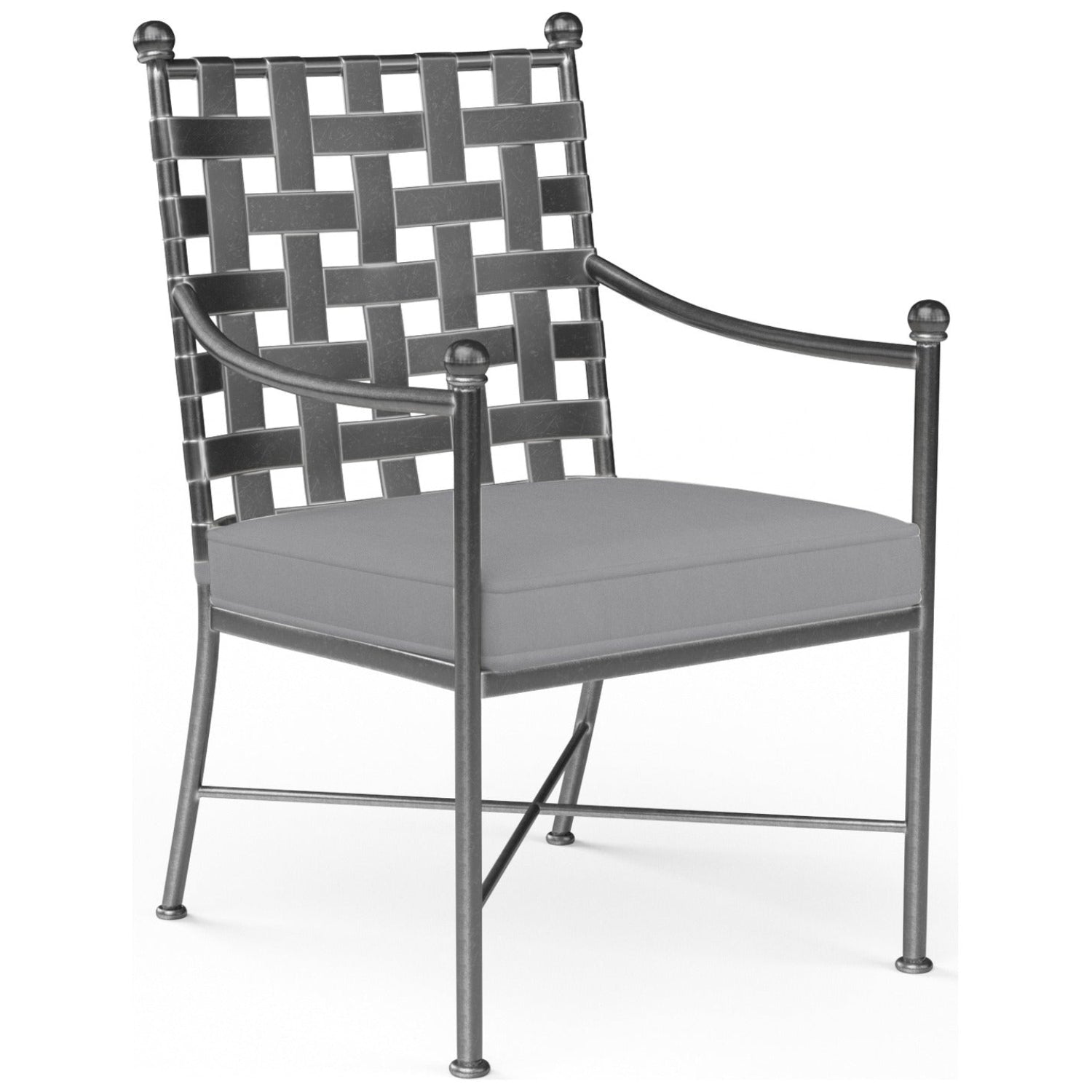 Sunset West Provence Canvas Granite w/Self Welt Outdoor Dining Chair Set of 2