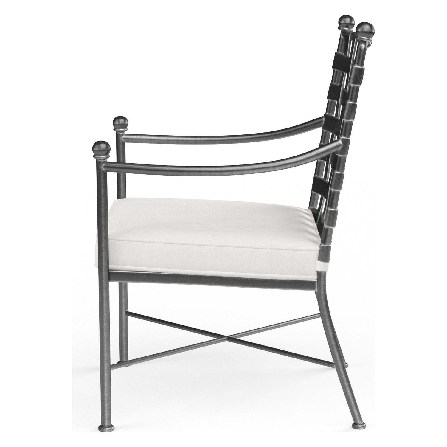 Sunset West Provence Canvas Flax w/Self Welt Outdoor Dining Chair Set of 2