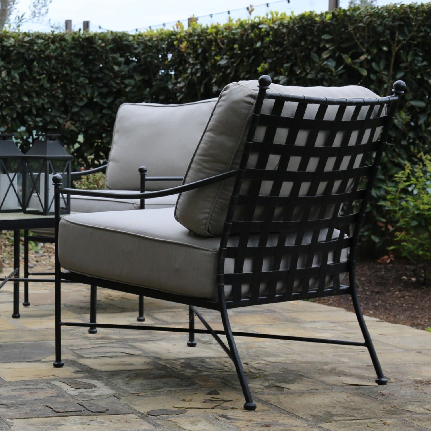 Sunset West Provence Canvas White w/Self Welt Outdoor Club Chair