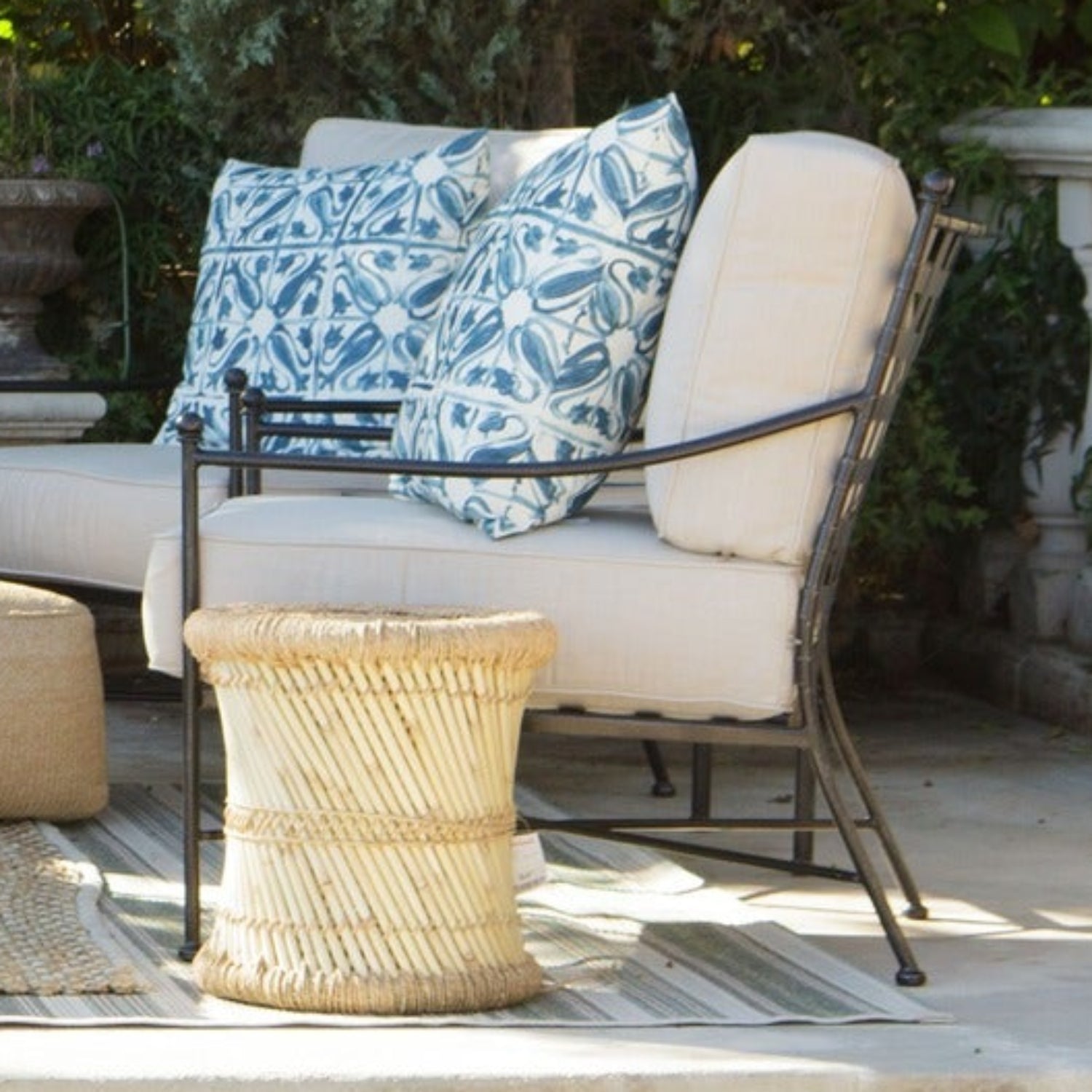 Sunset West Provence Canvas White w/Self Welt Outdoor Club Chair