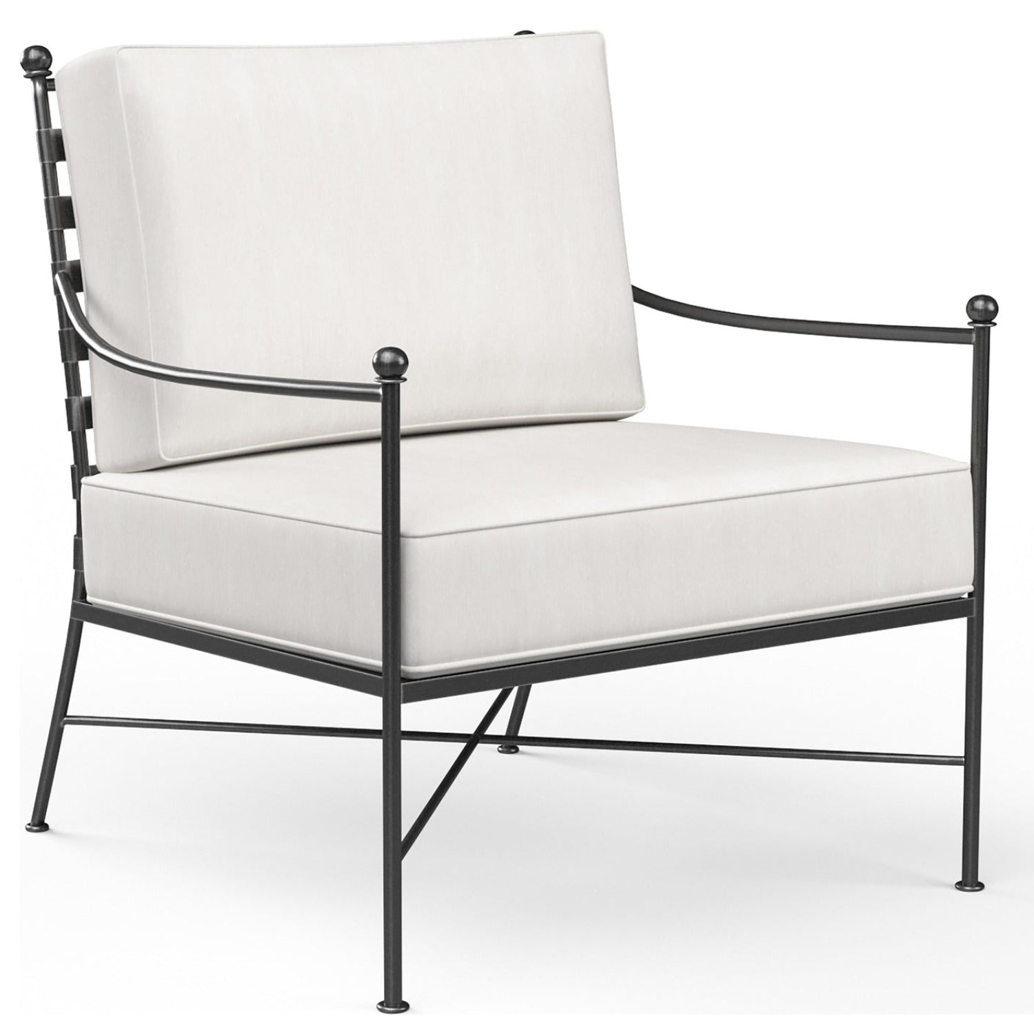 Sunset West Provence Canvas White w/Self Welt Outdoor Club Chair