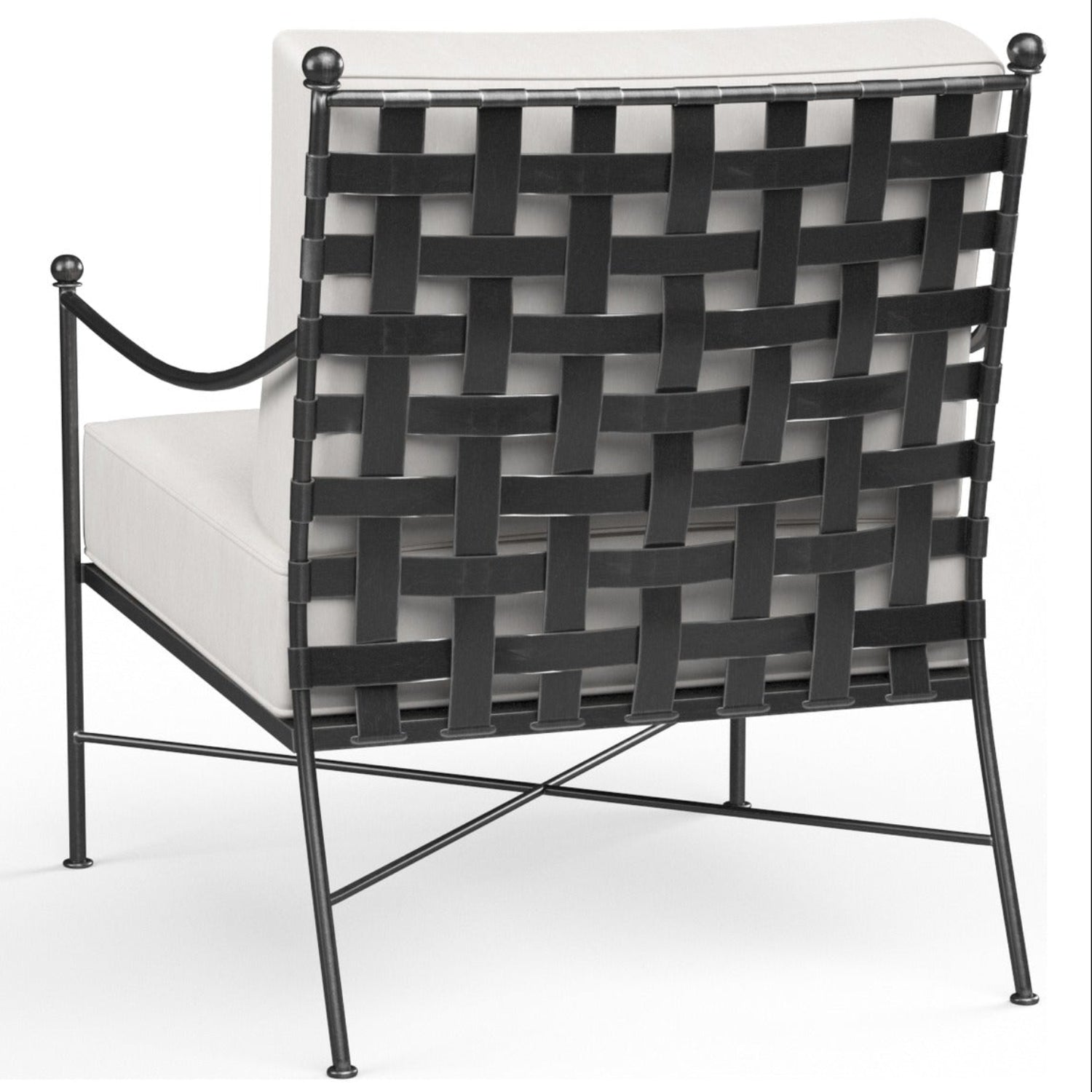 Sunset West Provence Canvas White w/Self Welt Outdoor Club Chair