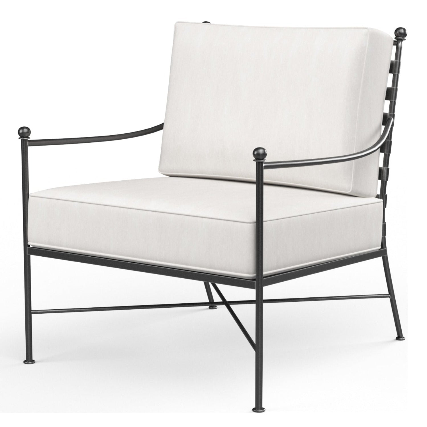 Sunset West Provence Canvas White w/Self Welt Outdoor Club Chair