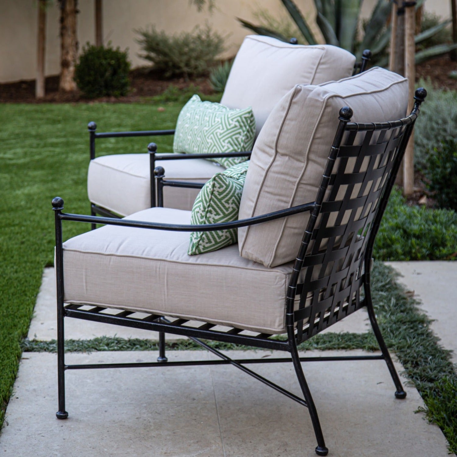 Sunset West Provence Canvas Flax w/Self Welt Outdoor Club Chair