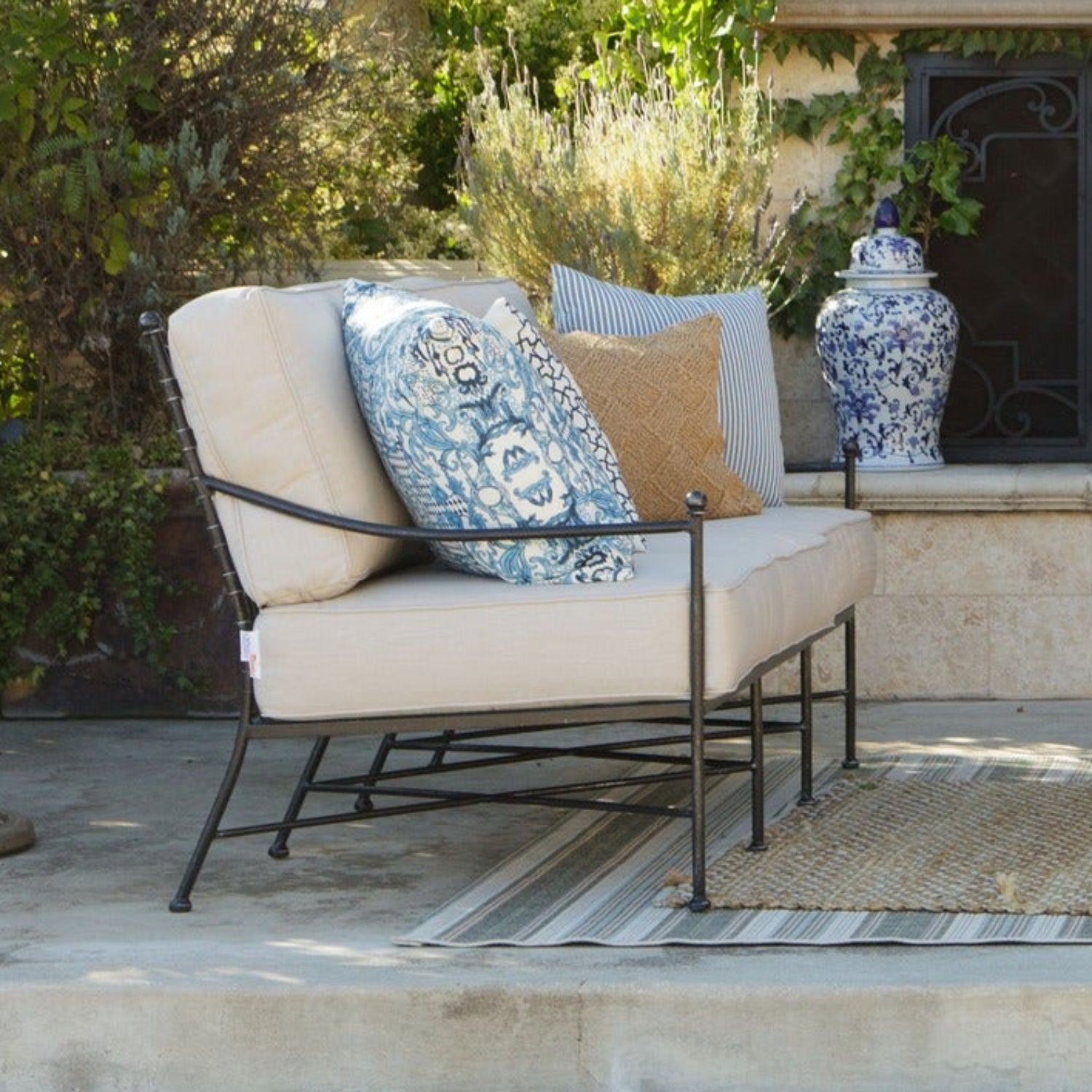 Sunset West Provence Canvas Flax w/Self Welt Outdoor Club Chair
