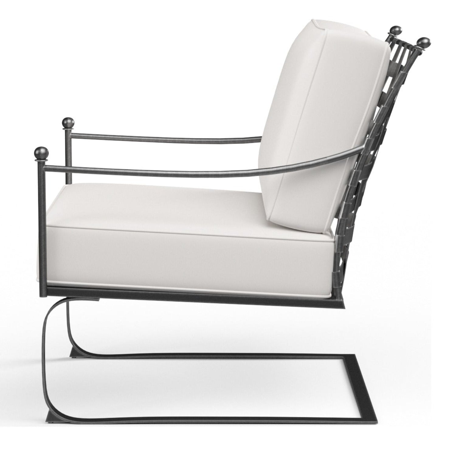 Sunset West Provence Canvas White w/Self Welt Club Outdoor Rocker