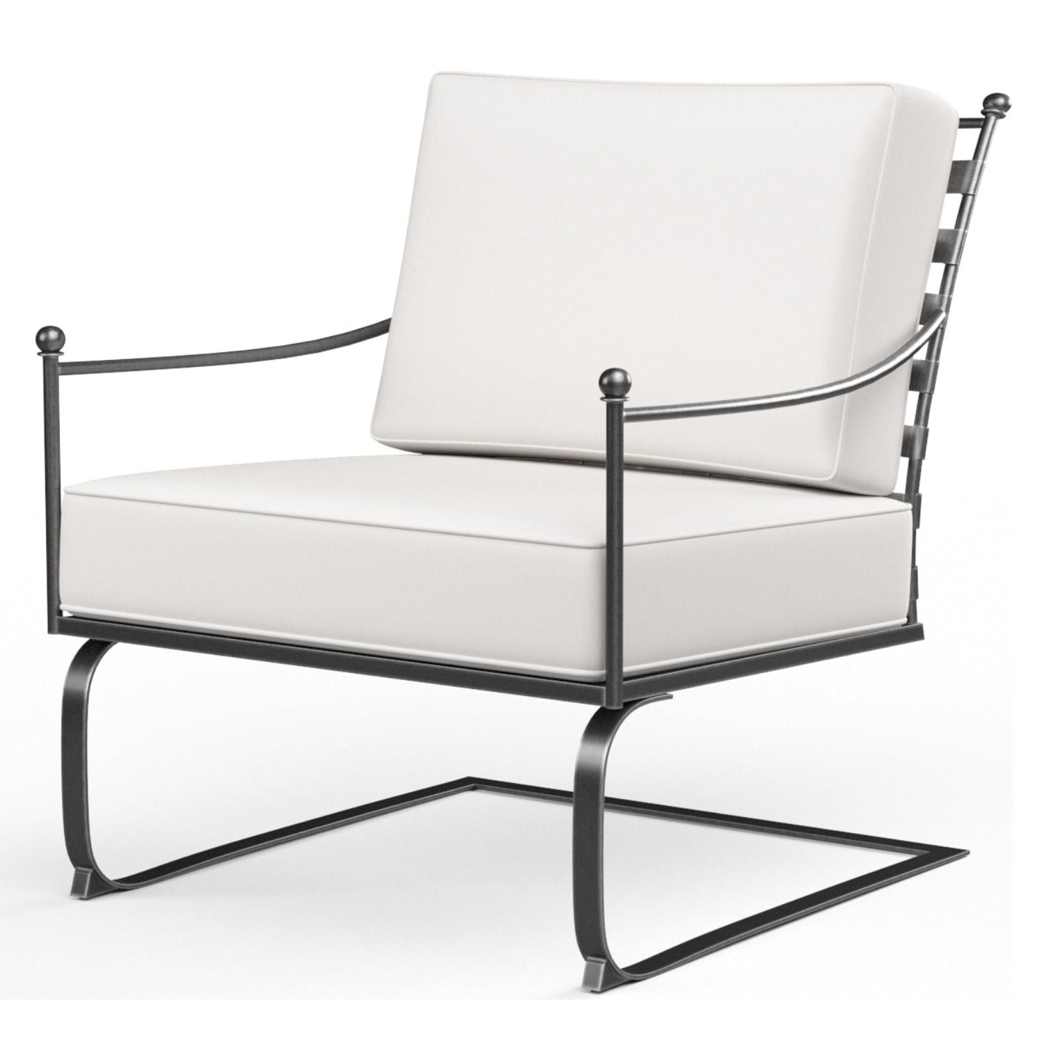 Sunset West Provence Canvas White w/Self Welt Club Outdoor Rocker