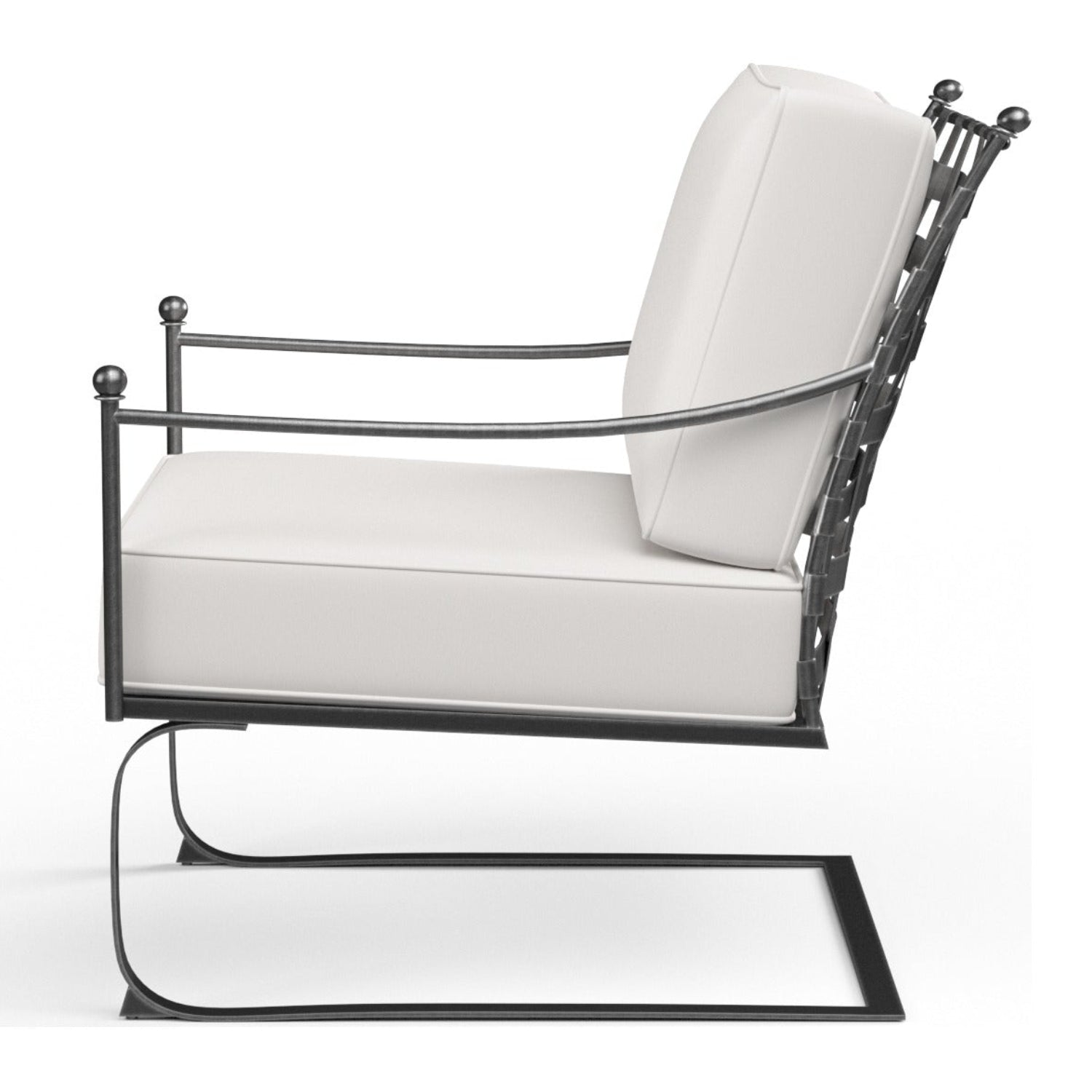 Sunset West Provence Canvas Flax w/Self Welt Club Outdoor Rocker