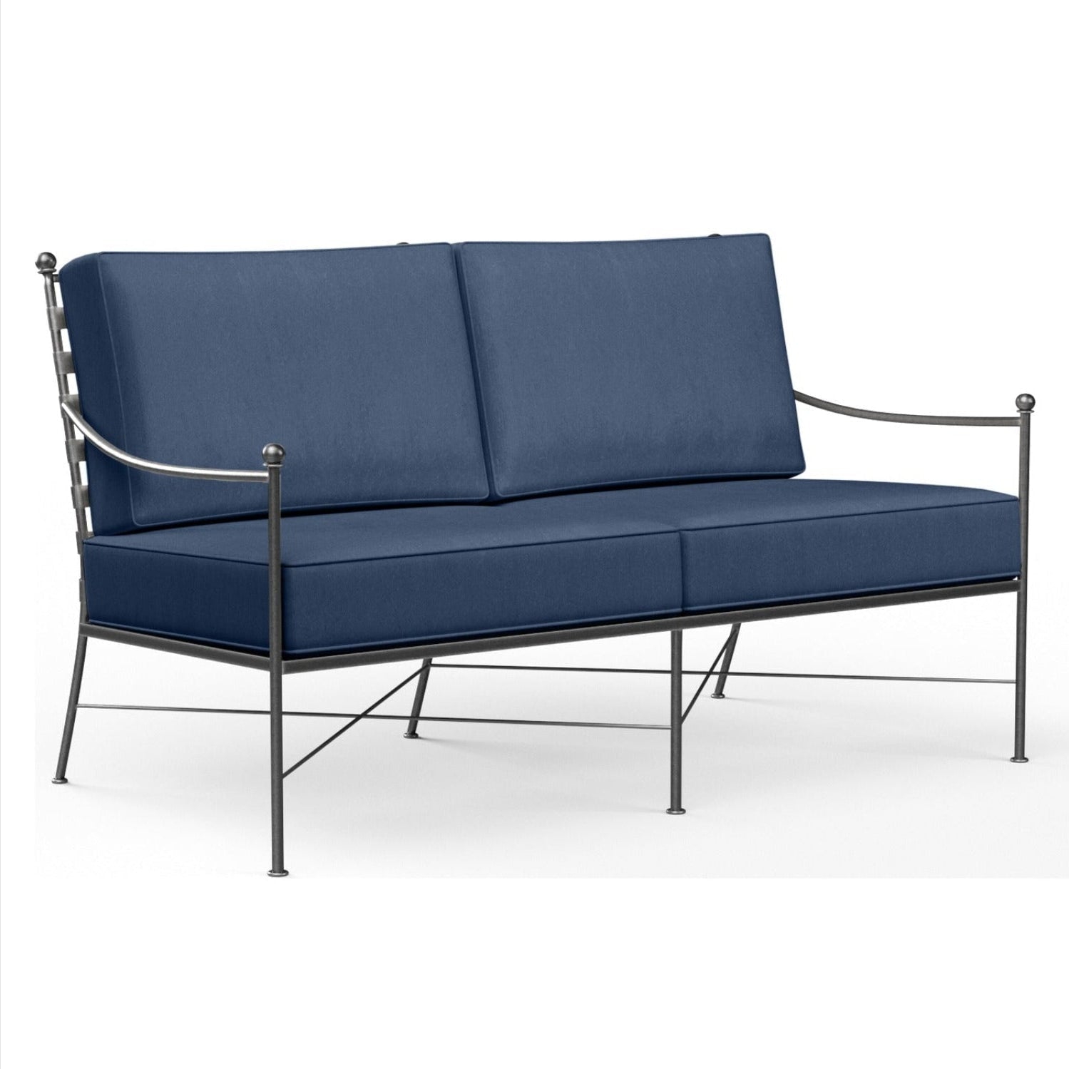 Sunset West Provence Spectrum Indigo w/Self Welt Outdoor Loveseat