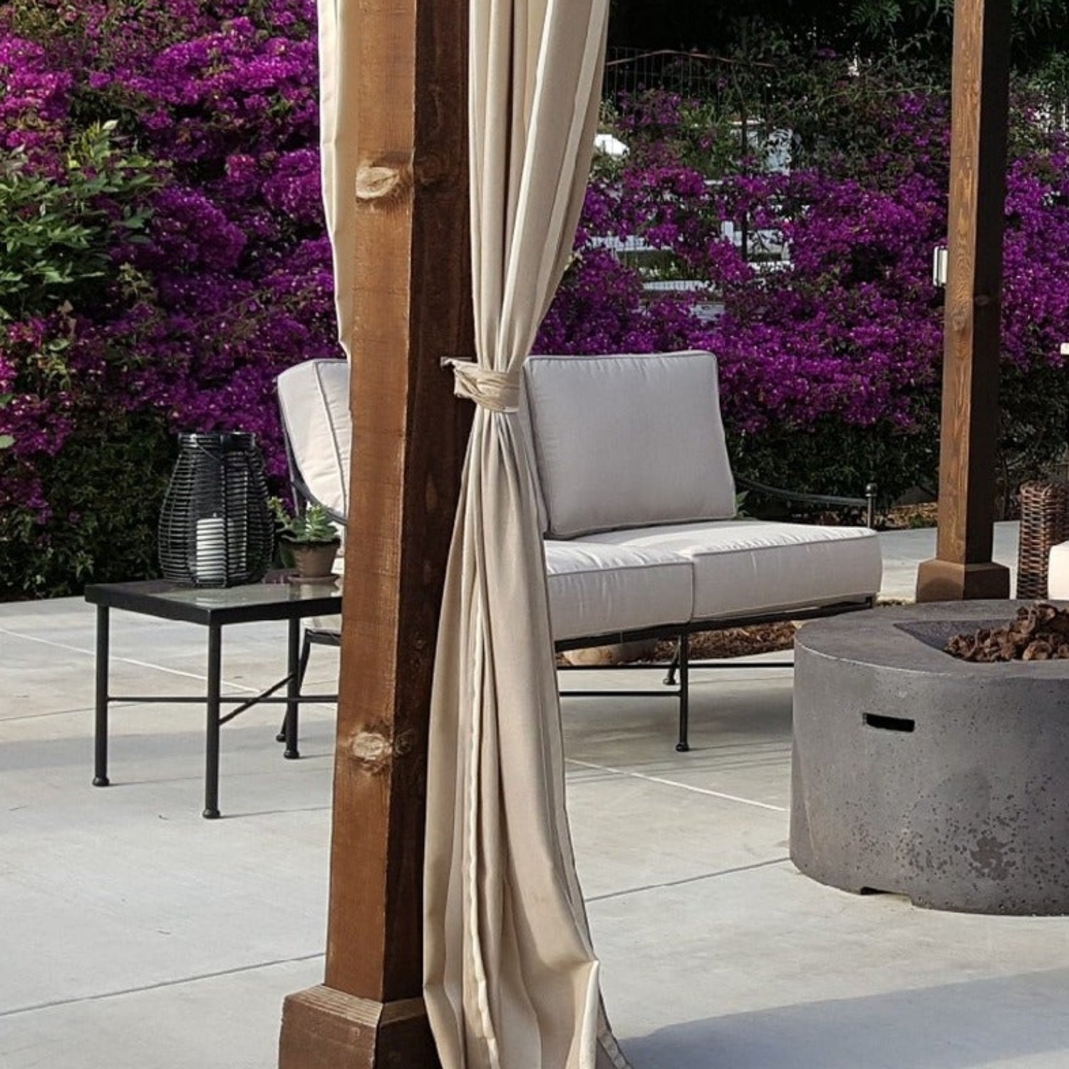 Sunset West Provence Canvas Flax w/Self Welt Outdoor Loveseat