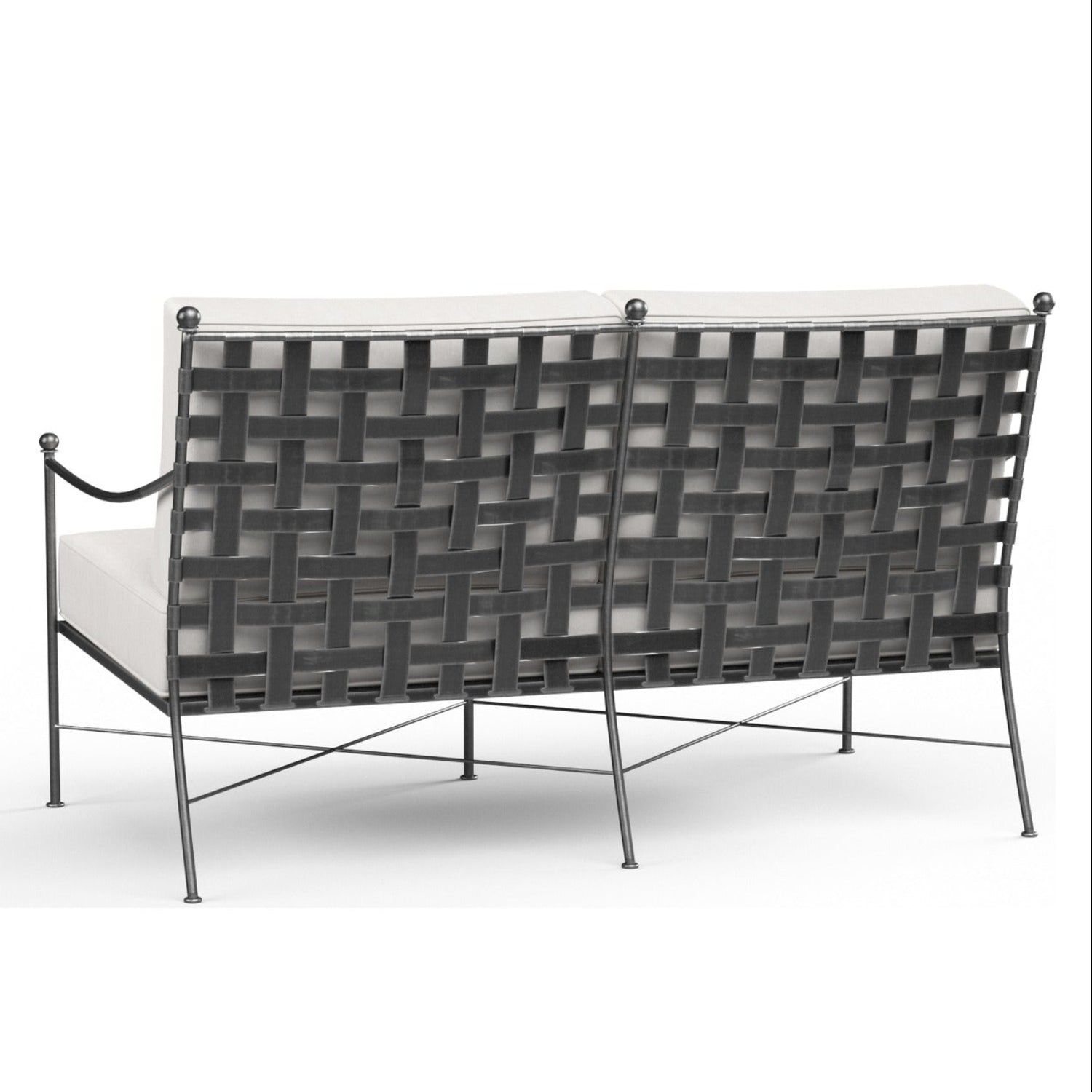 Sunset West Provence Canvas Flax w/Self Welt Outdoor Loveseat