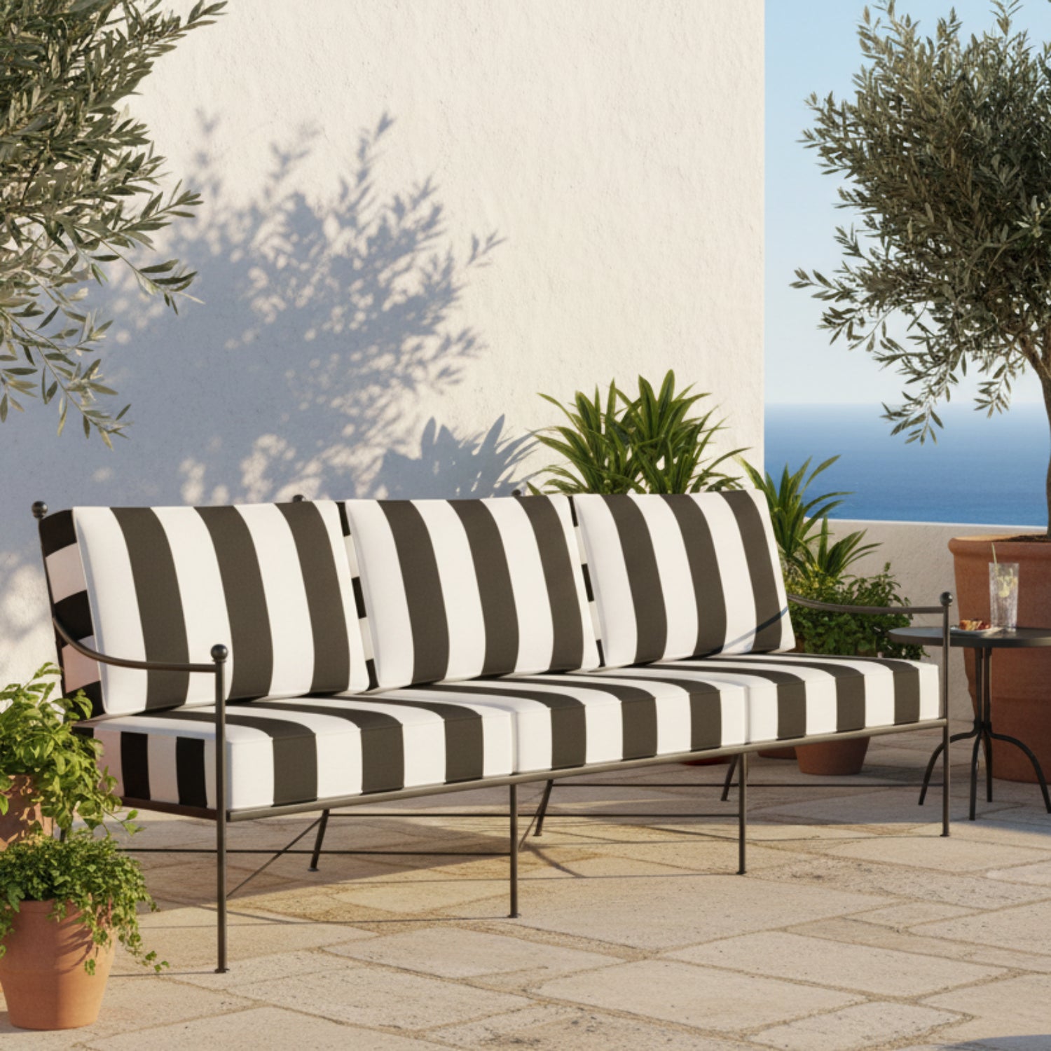 Sunset West Provence Cabana Classic w/Self Welt Outdoor Sofa