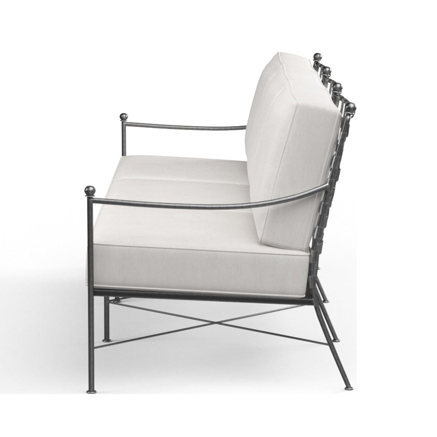 Sunset West Provence Canvas Flax w/Self Welt Outdoor Sofa