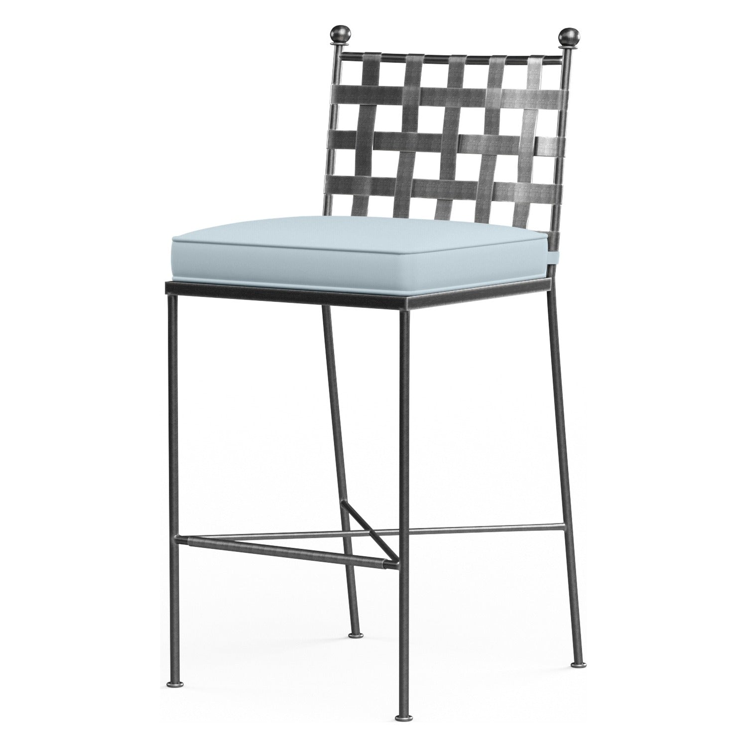 Sunset West Provence Canvas Skyline w/Self Welt Outdoor Barstool Set of 2