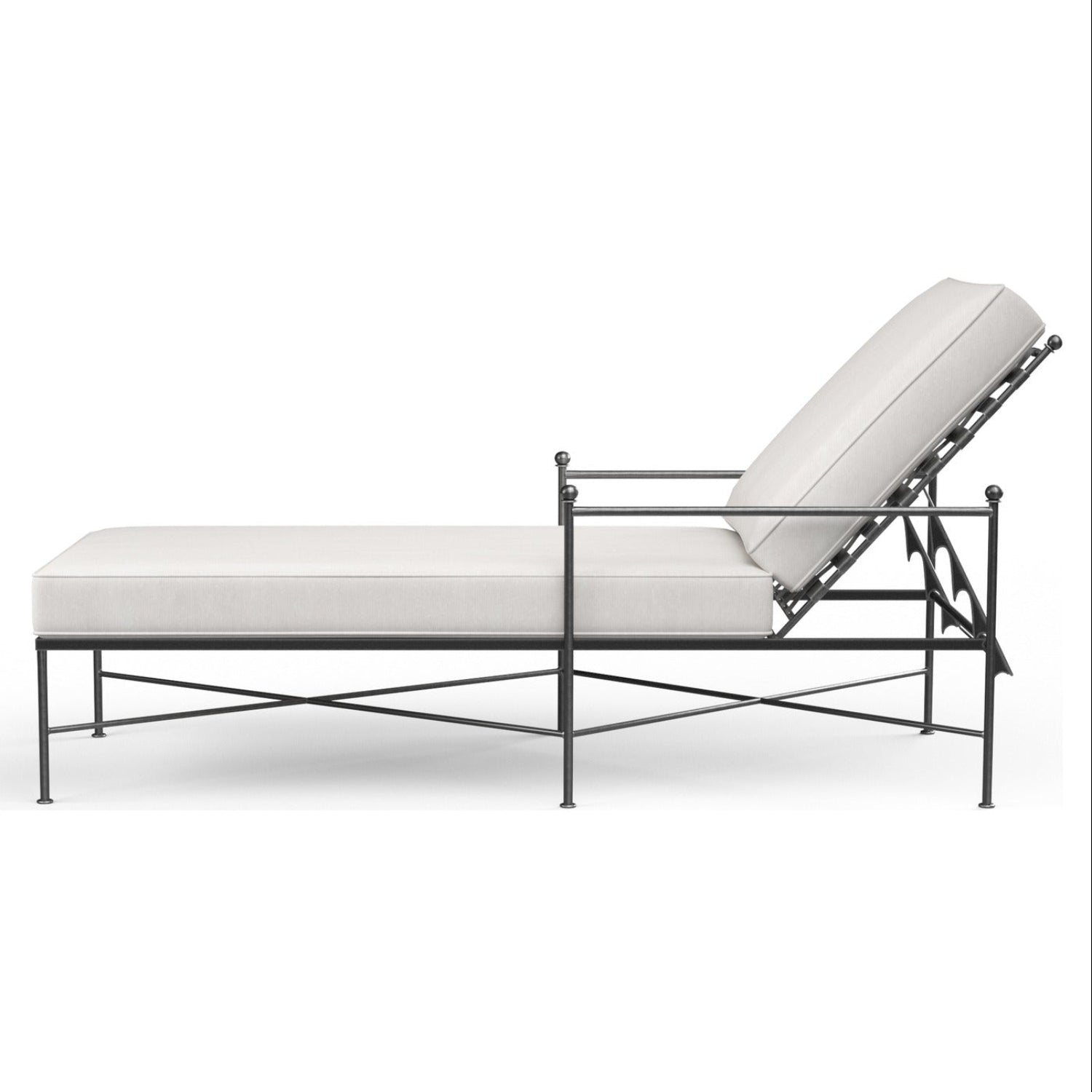 Sunset West Provence Canvas White w/Self Welt Outdoor Chaise Lounge