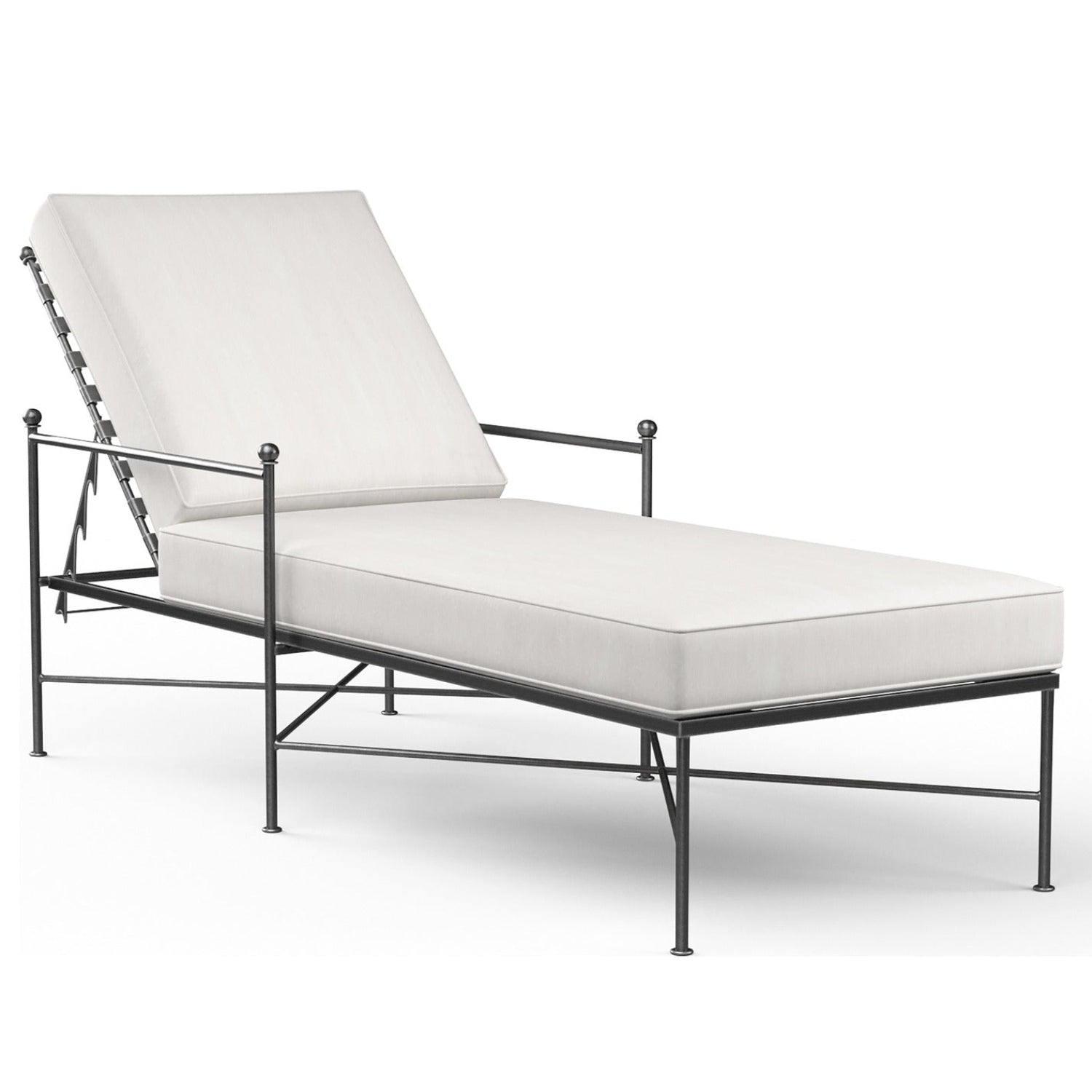 Sunset West Provence Canvas Flax w/Self Welt Outdoor Chaise Lounge