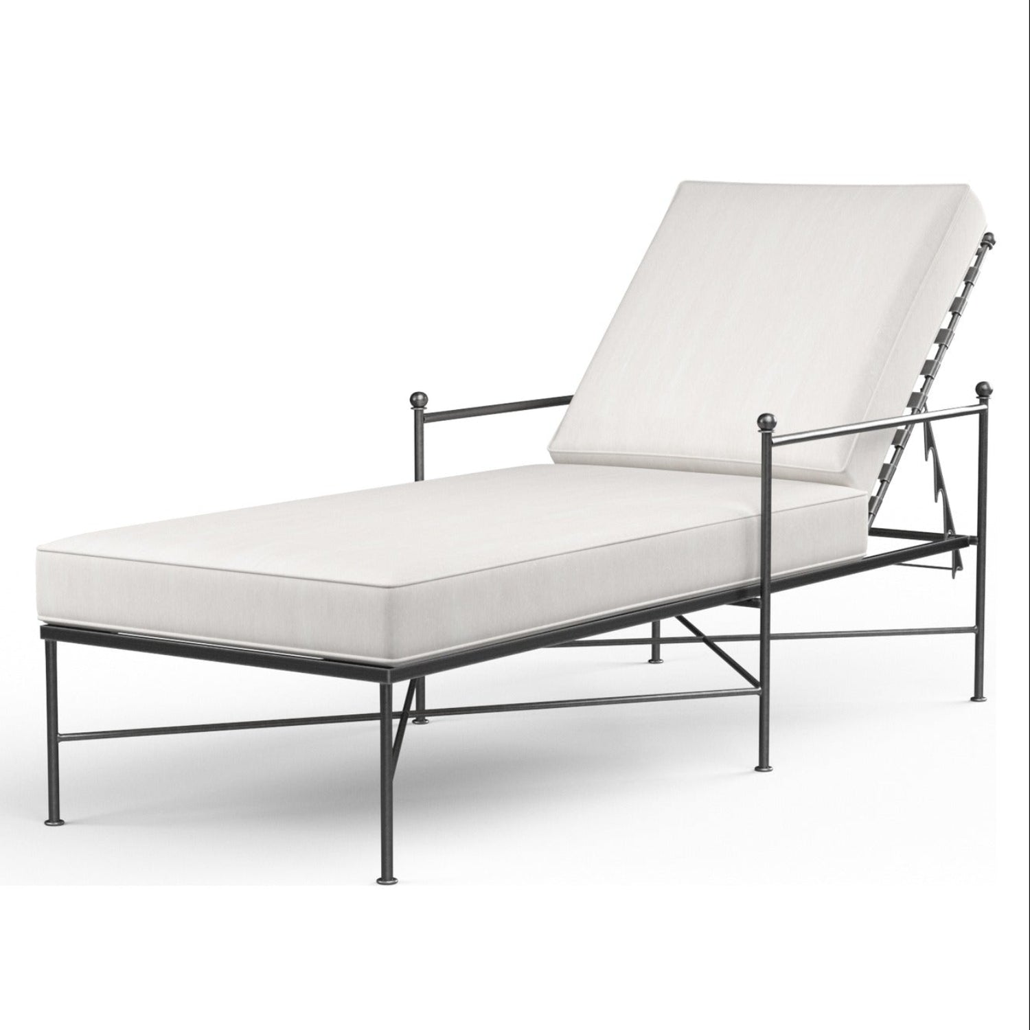 Sunset West Provence Canvas Flax w/Self Welt Outdoor Chaise Lounge