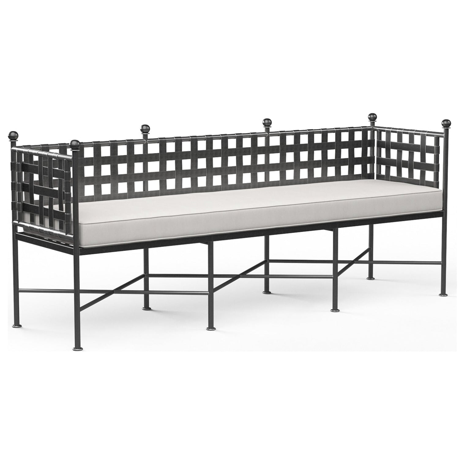 Sunset West Provence Canvas Flax w/Self Welt Garden Outdoor Bench